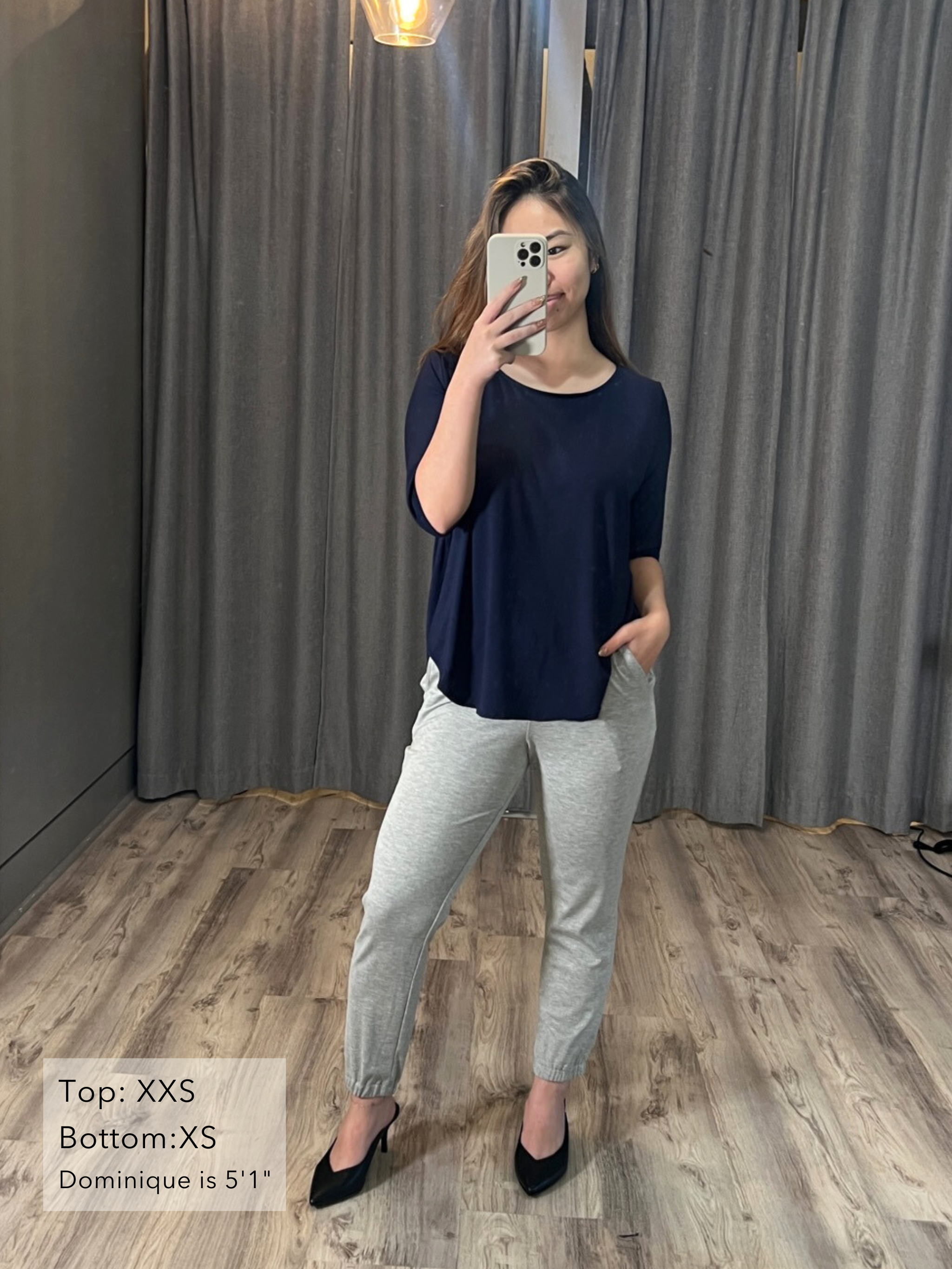 Hannah Top - Midnight Rayon Jersey