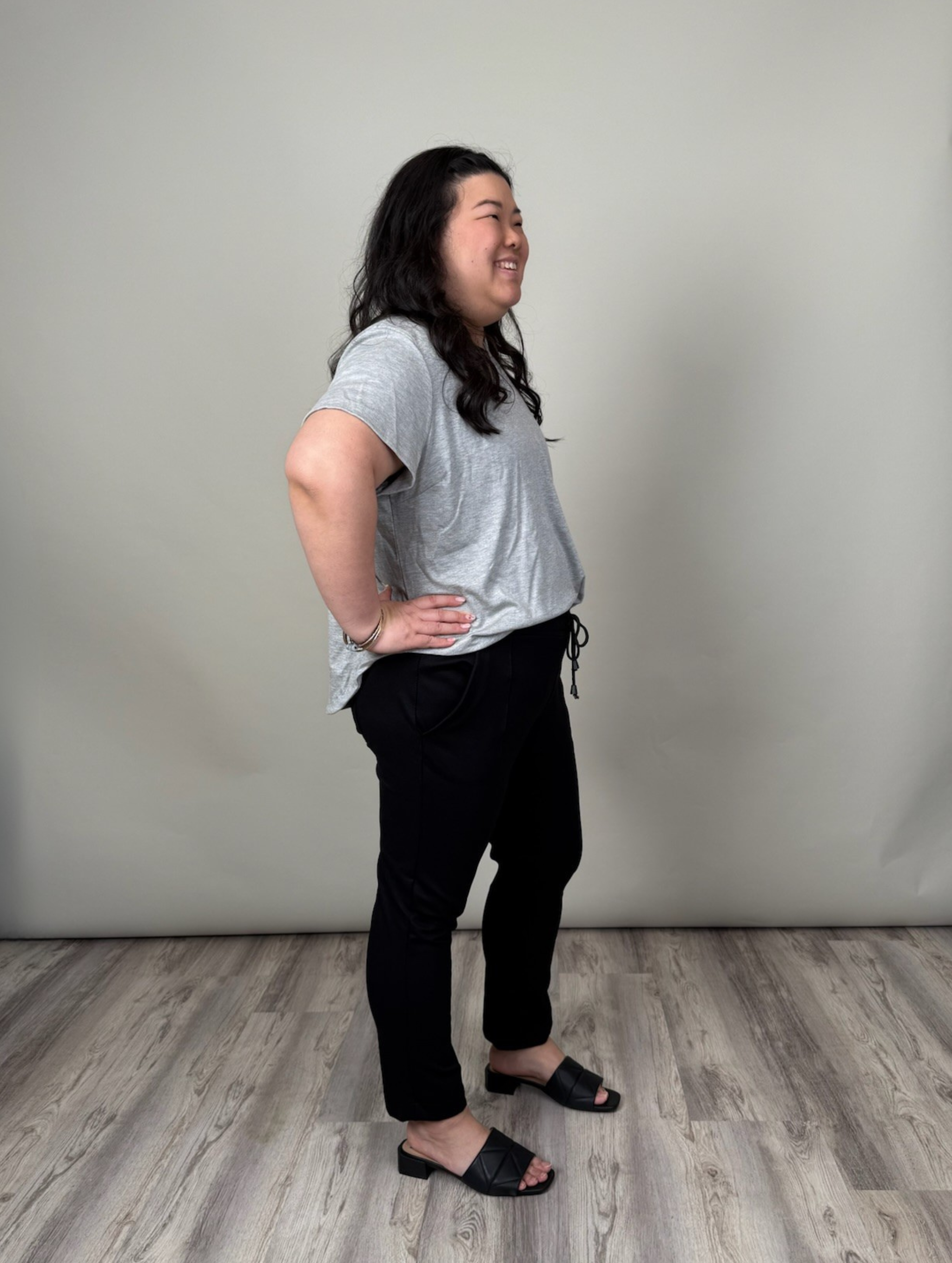 Brooklyn Pant - Black Twill Ponte