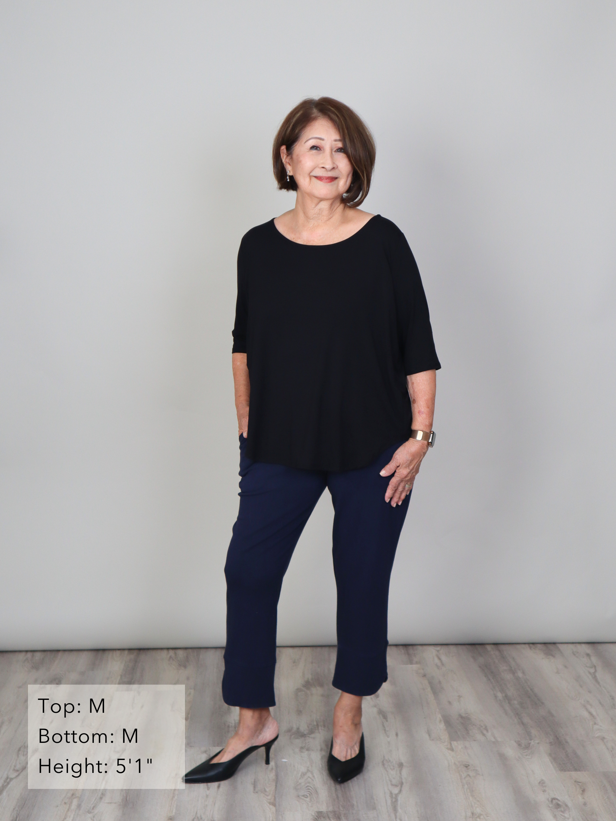 Hannah Top - Black Rayon Jersey