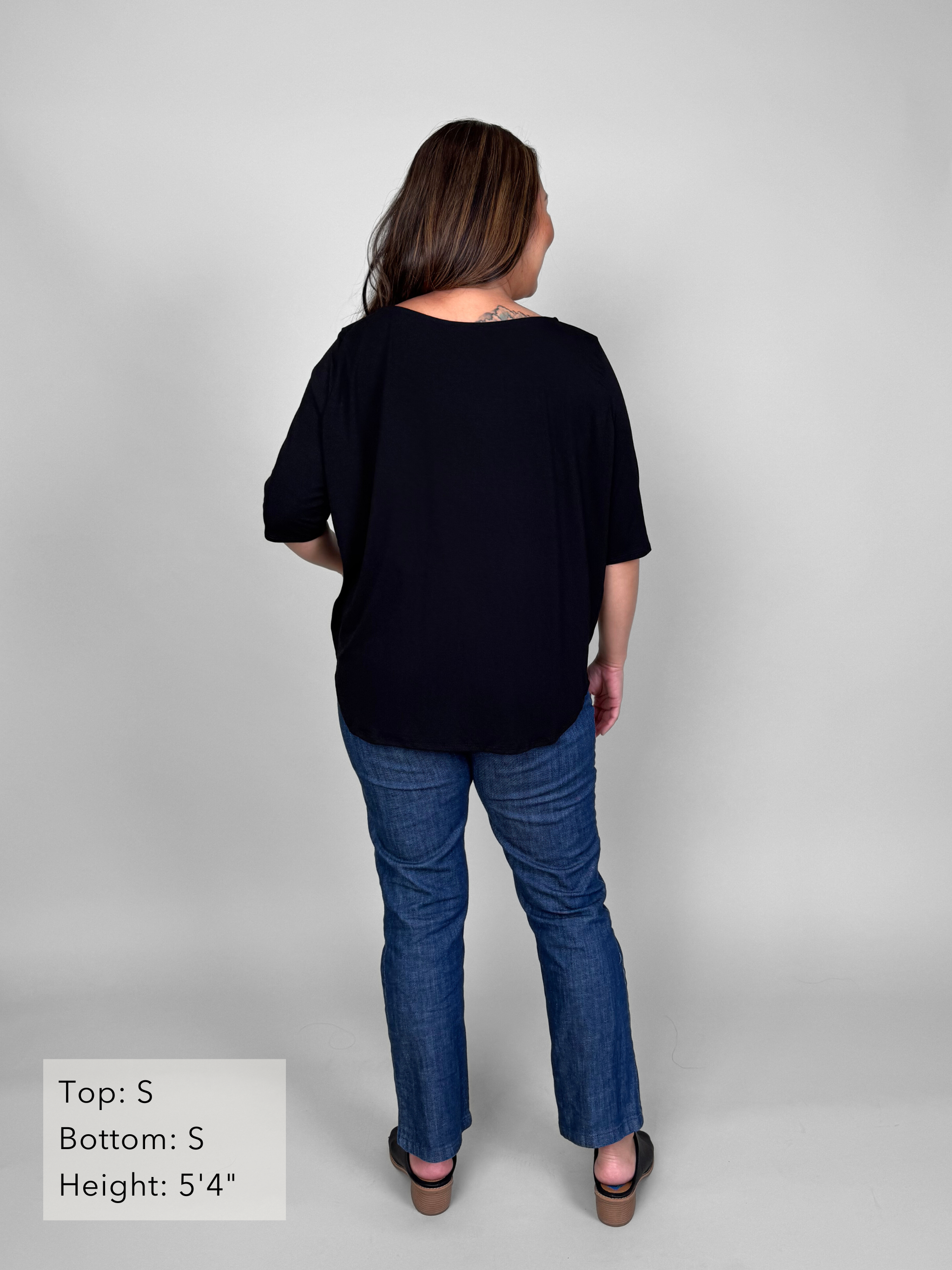 Hannah Top - Black Rayon Jersey