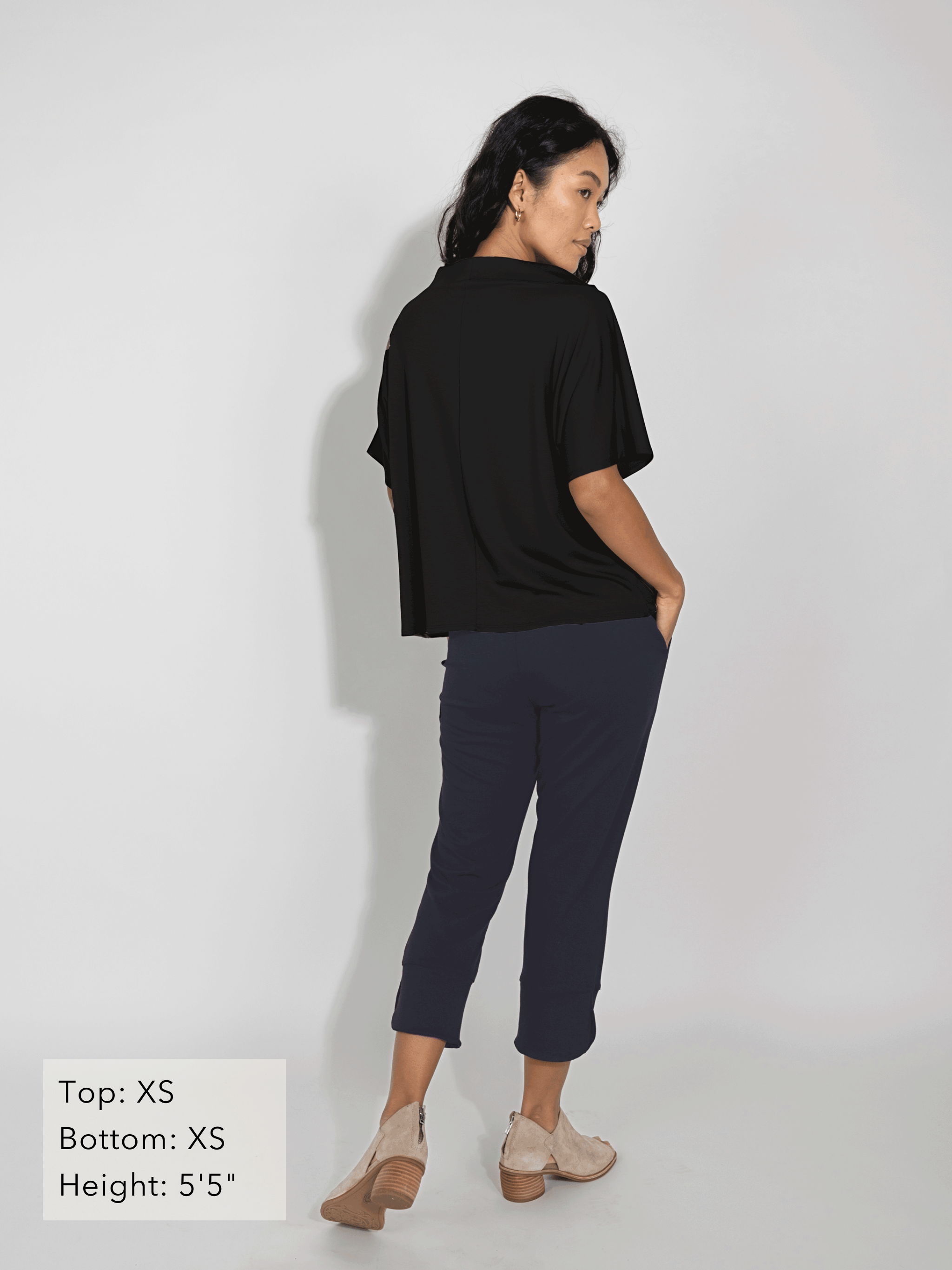 Audrey Top - Black Soft Ponte