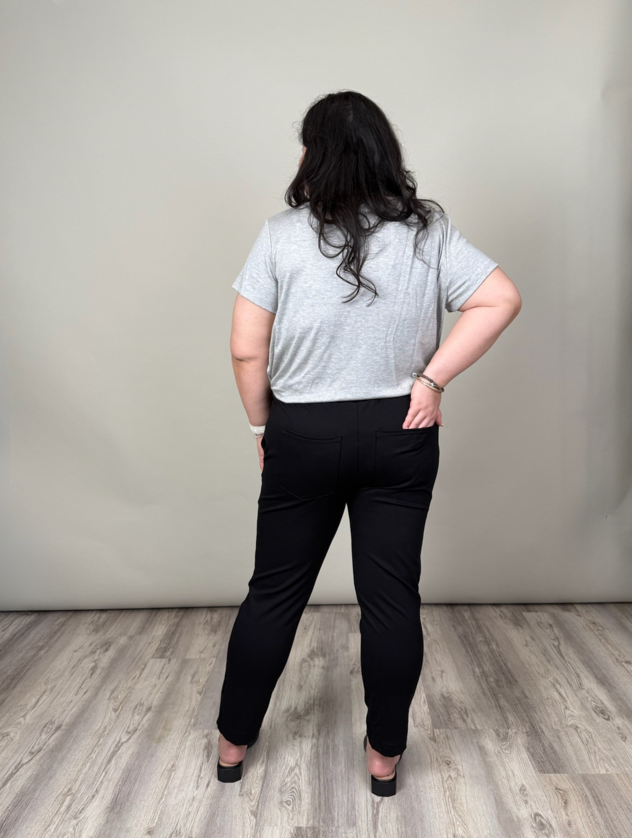 Brooklyn Pant - Black Twill Ponte