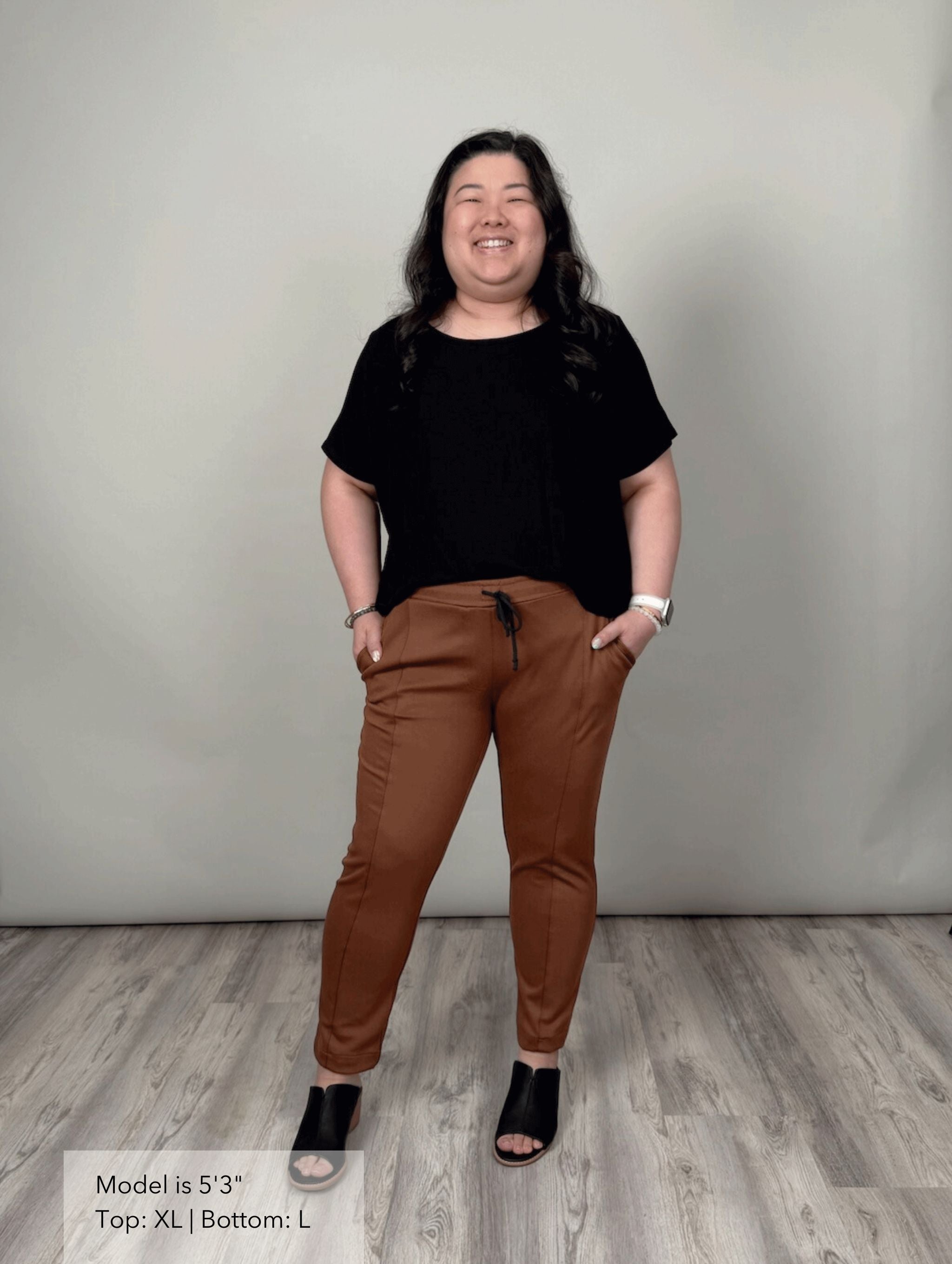 Brooklyn Pant - Toffee Twill Ponte