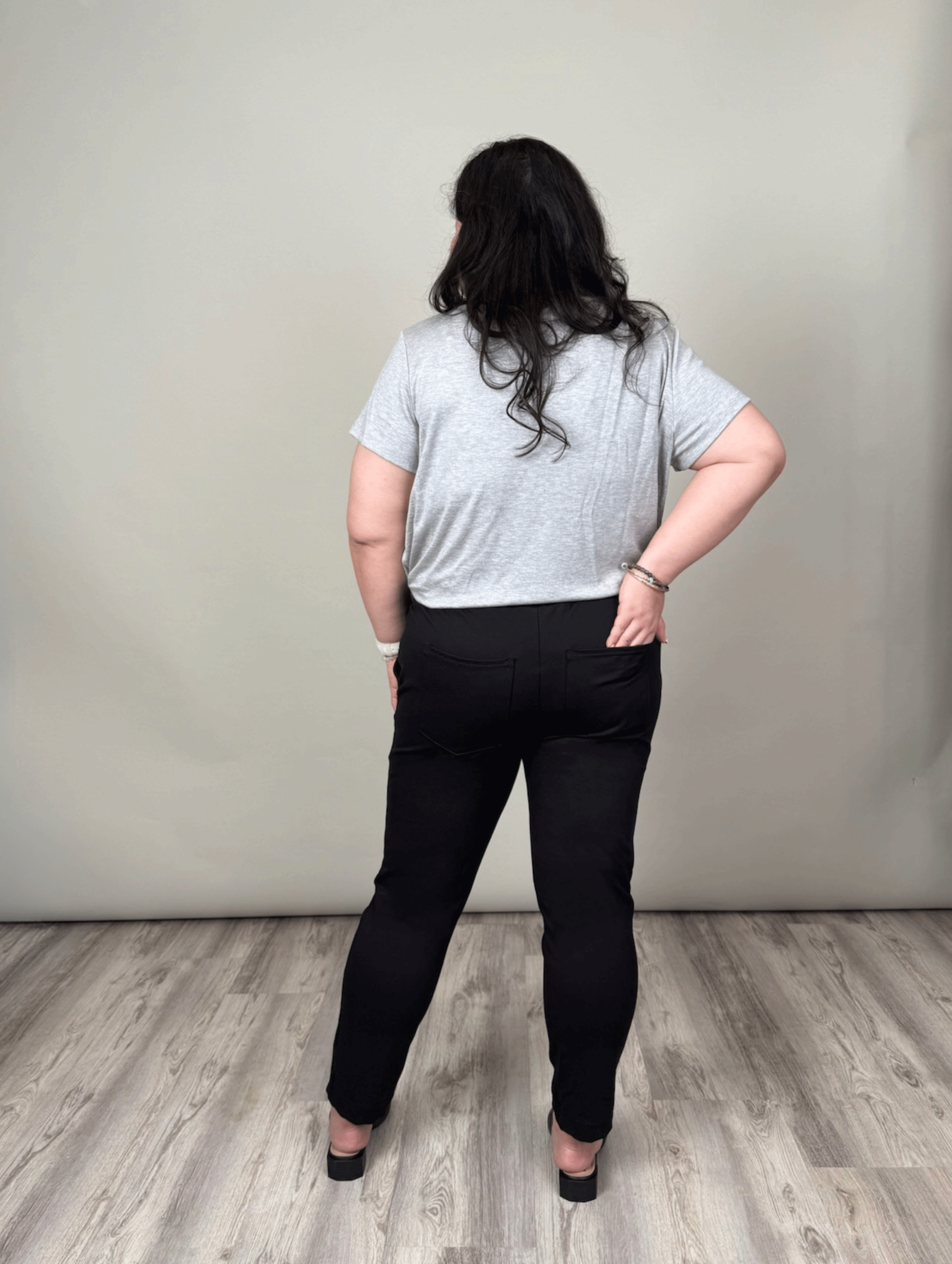 Brooklyn Pant - Black Twill Ponte