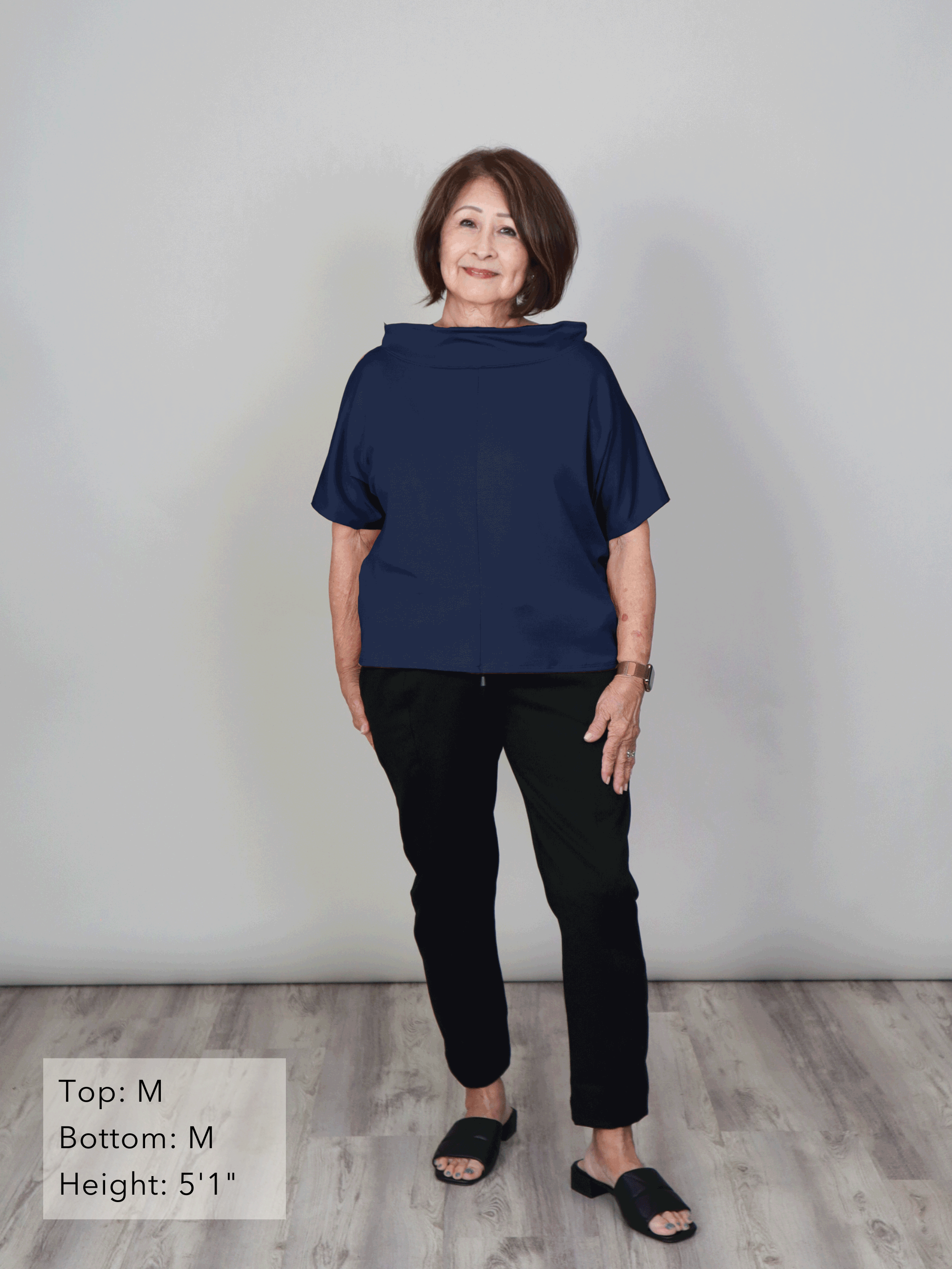 Audrey Top - Midnight Soft Ponte