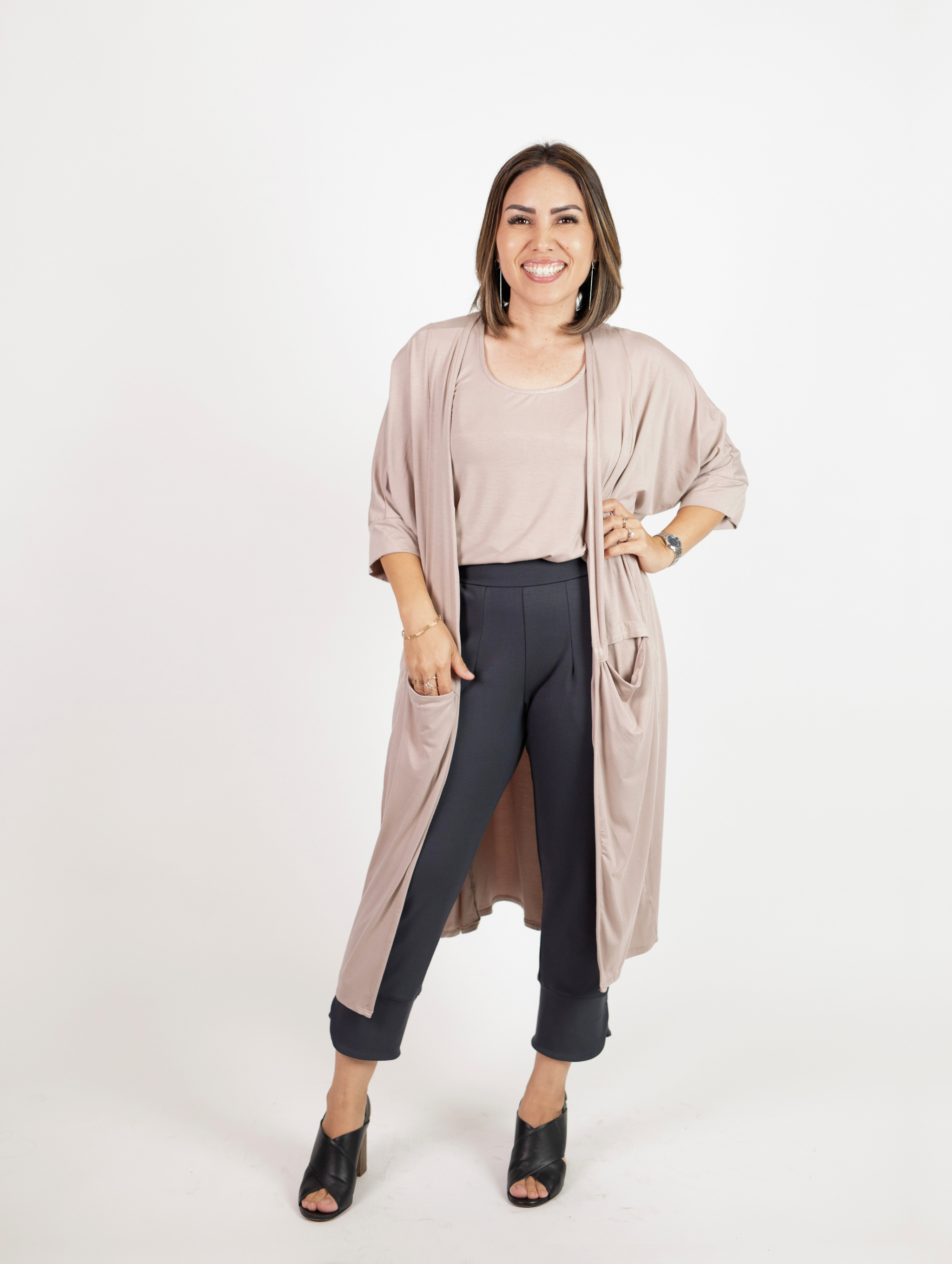 Milla Duster - Sandstone Rayon Jersey