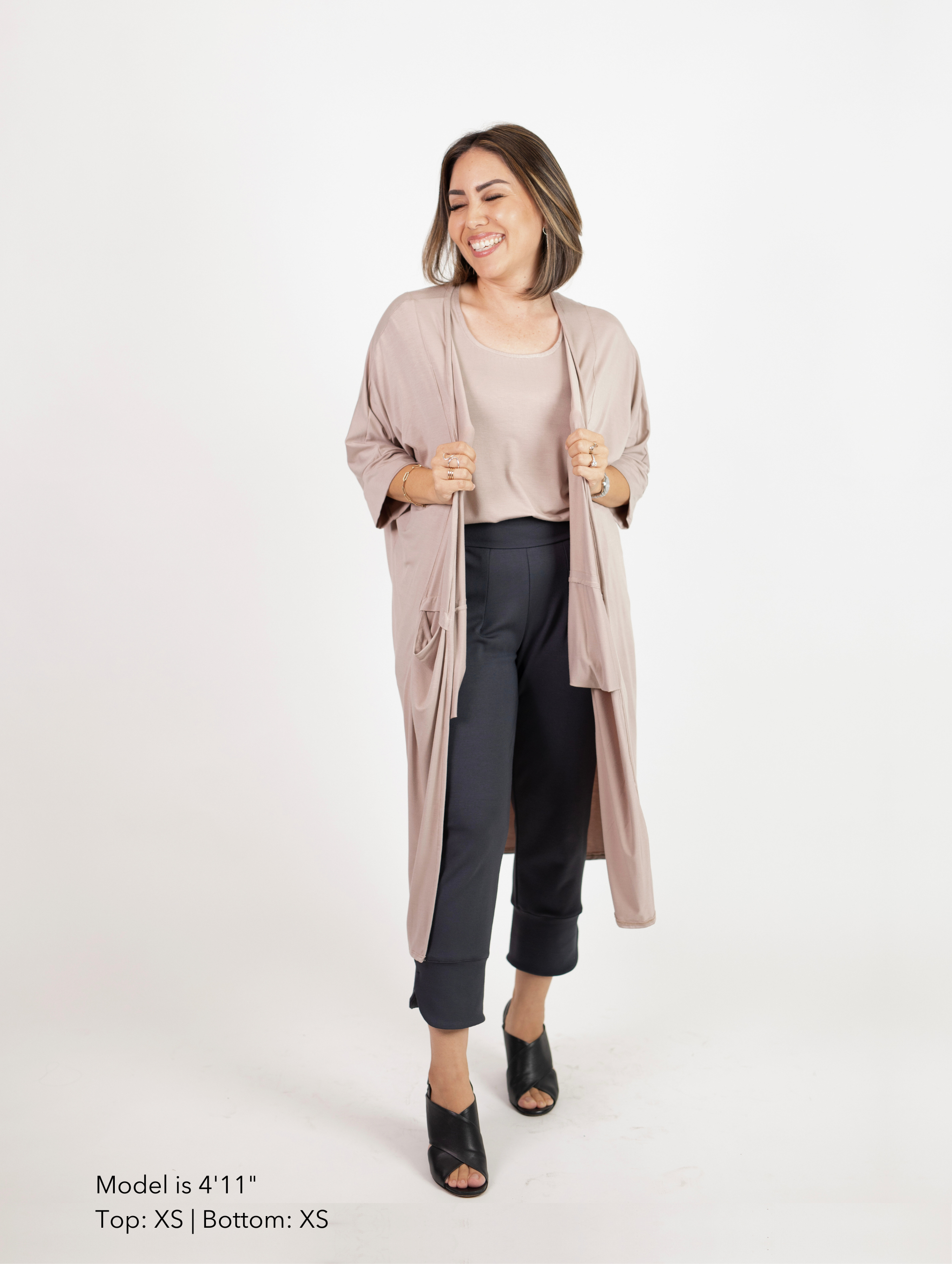 Milla Duster - Sandstone Rayon Jersey