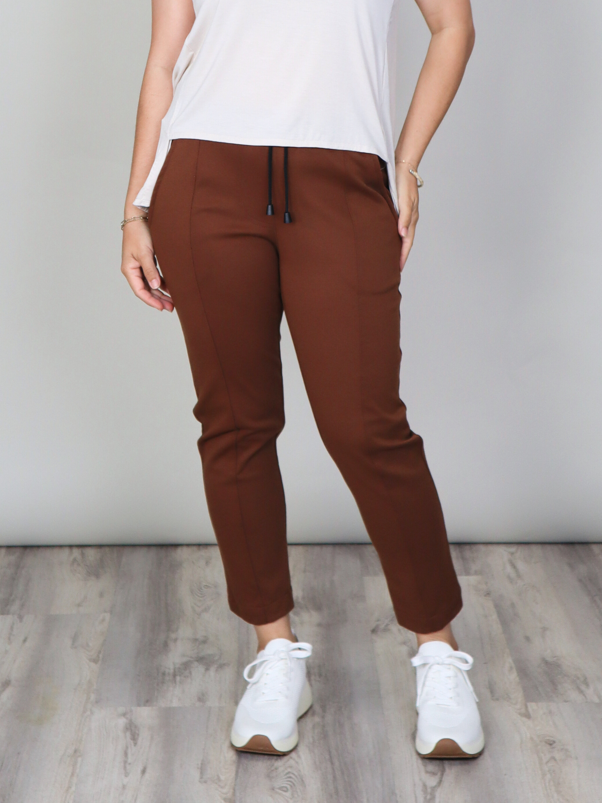 Brooklyn Pant - Toffee Twill Ponte