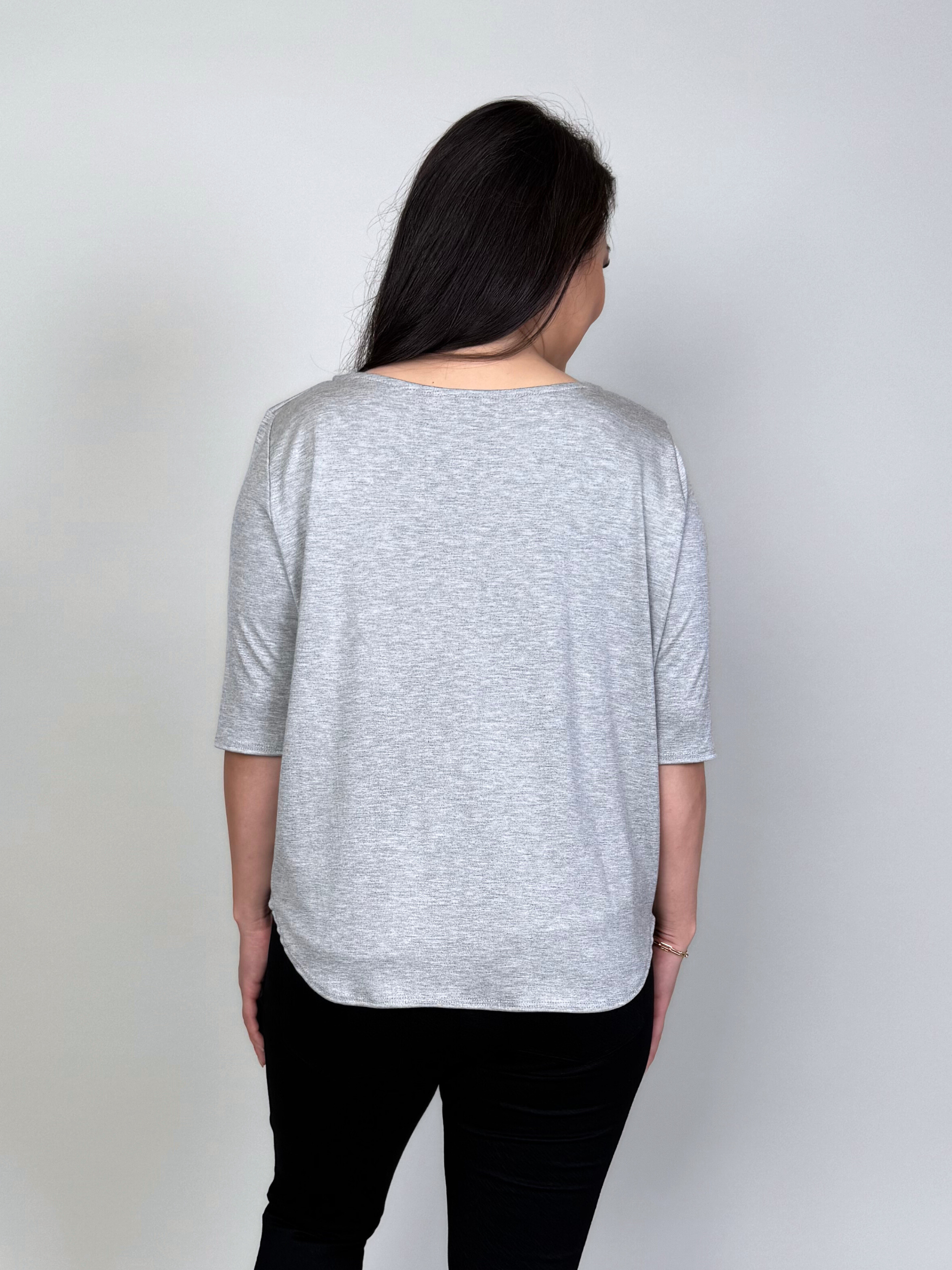 Hannah Top - Heather Grey