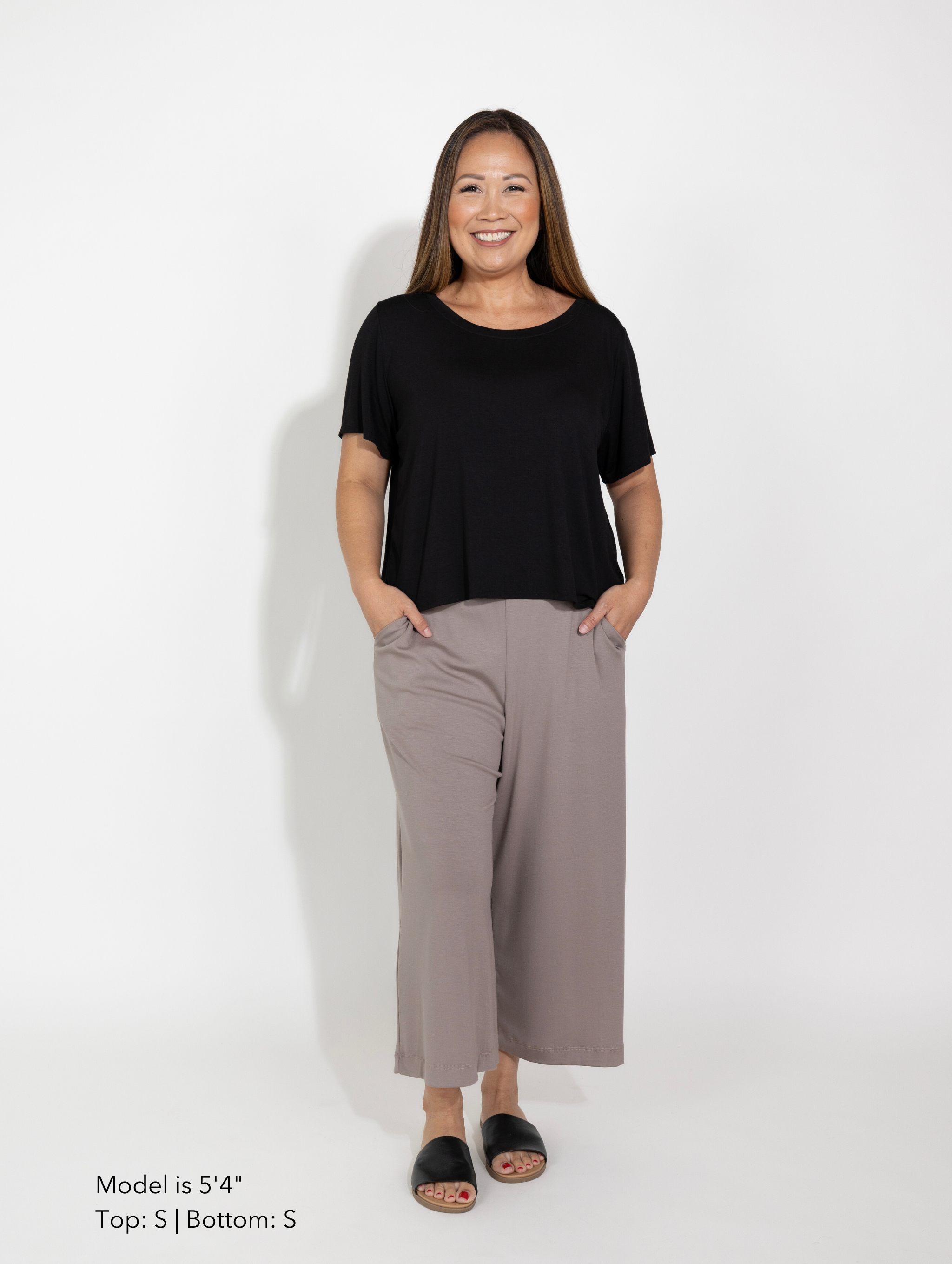 Emi Top - Black Rayon Jersey