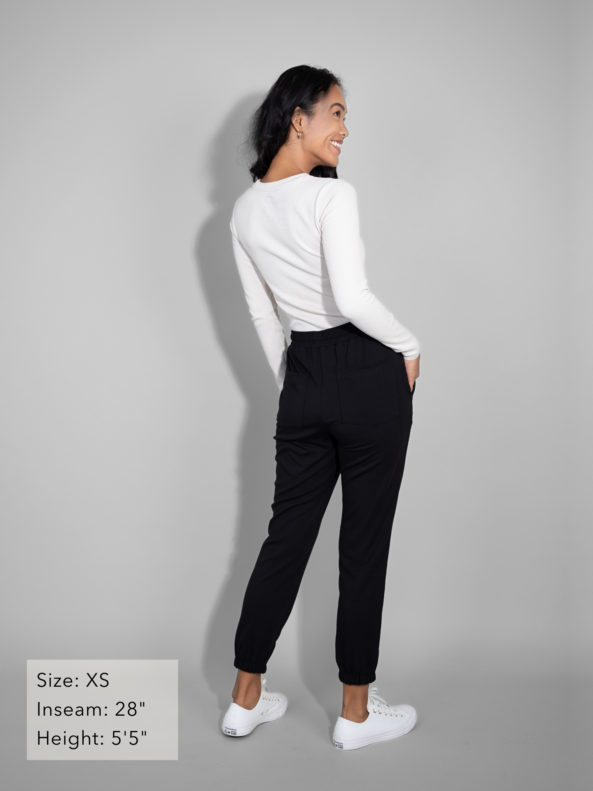 Sunrise Jogger - Black Rayon Jersey