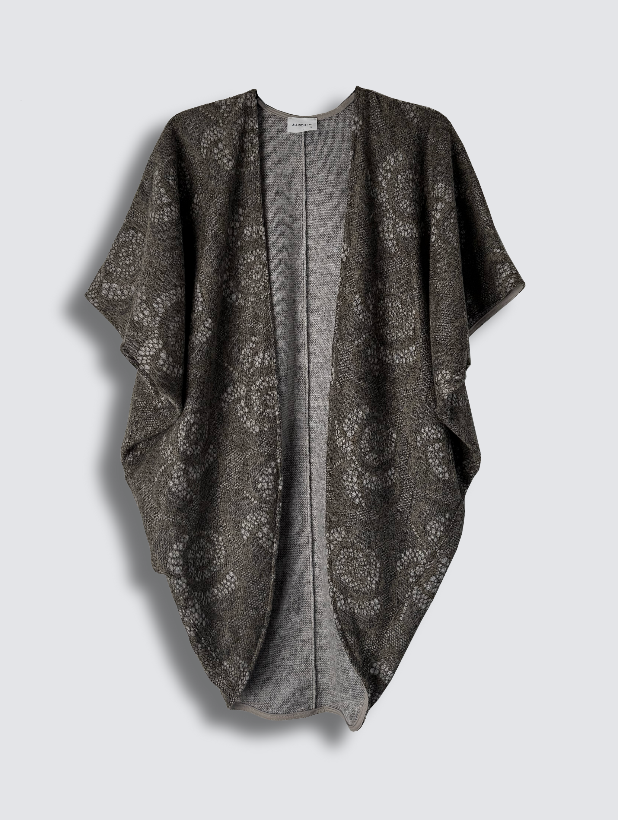 FINAL SALE: Norah Cover Up - Grey Sweater Lace