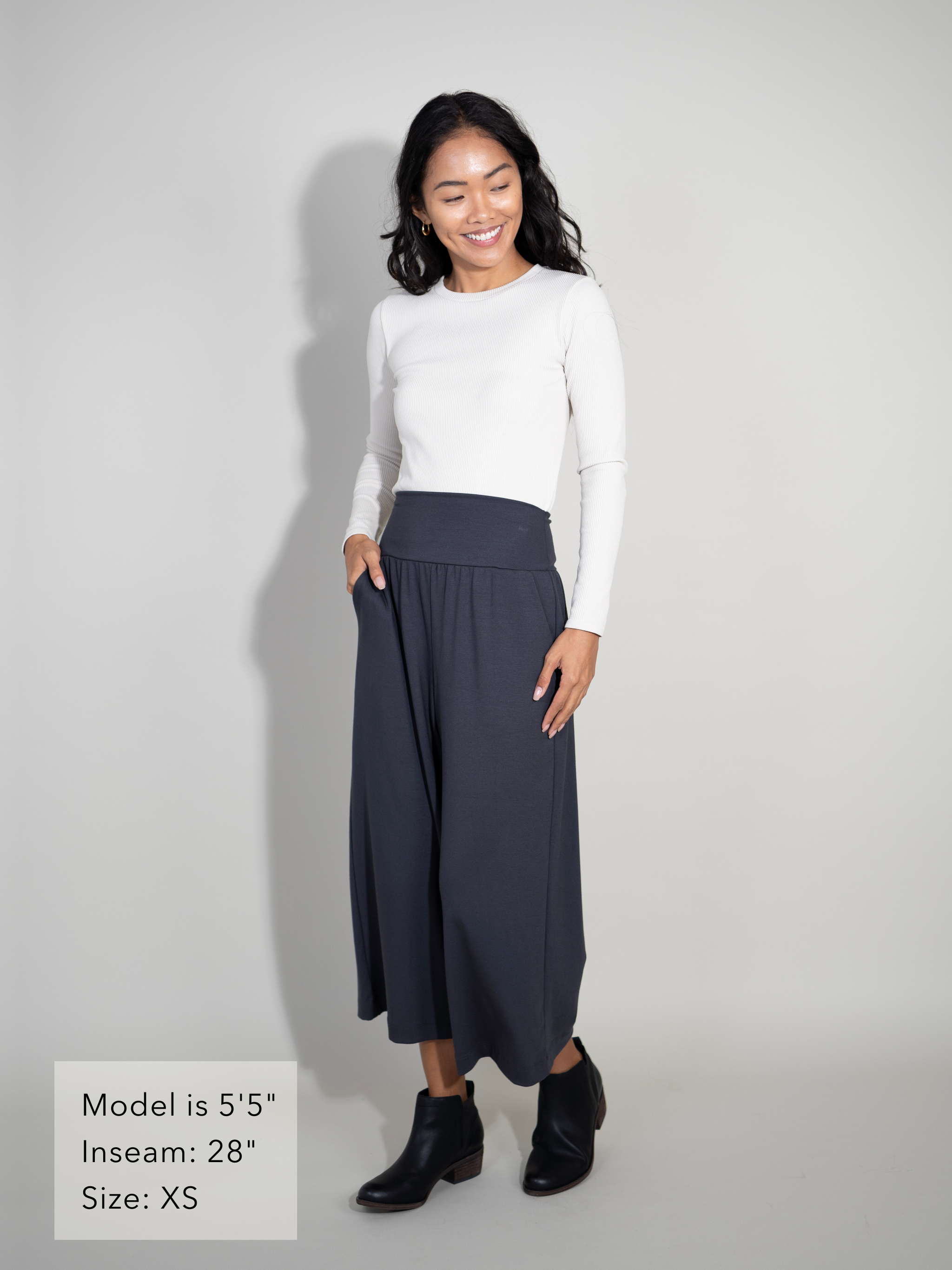 Milo Pant - Washed Black Soft Ponte