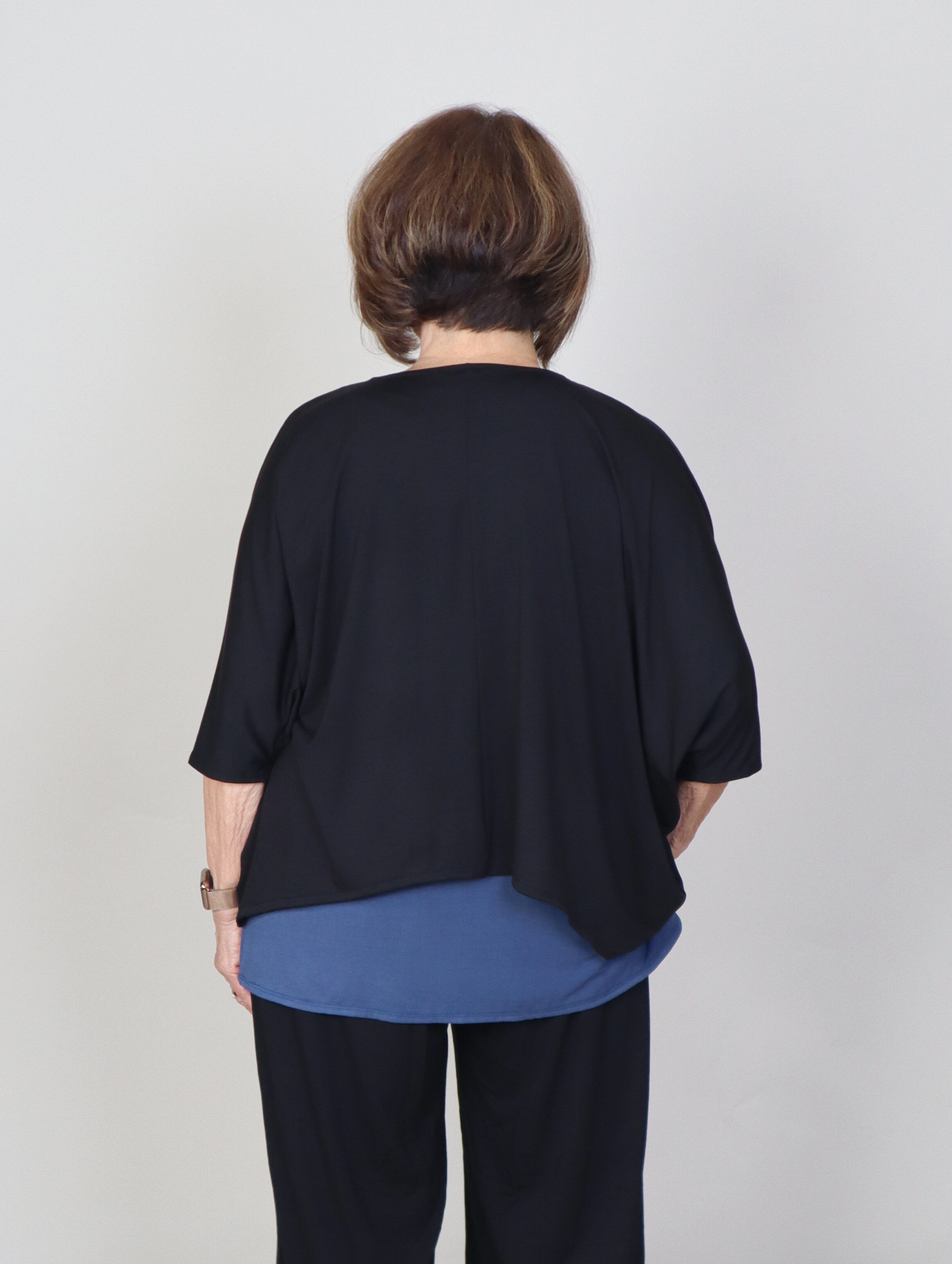 Joni Cover Up - Black Rayon Jersey