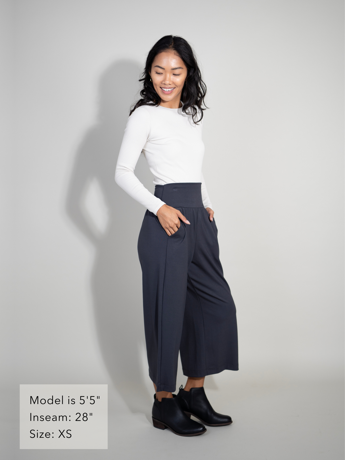 Milo Pant - Washed Black Soft Ponte | Allison Izu