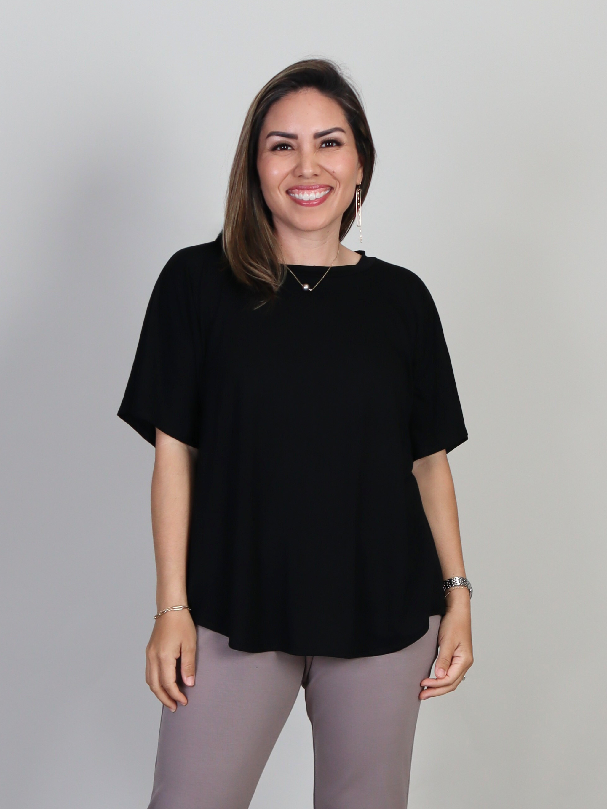 Dayna Top - Black Rayon Jersey