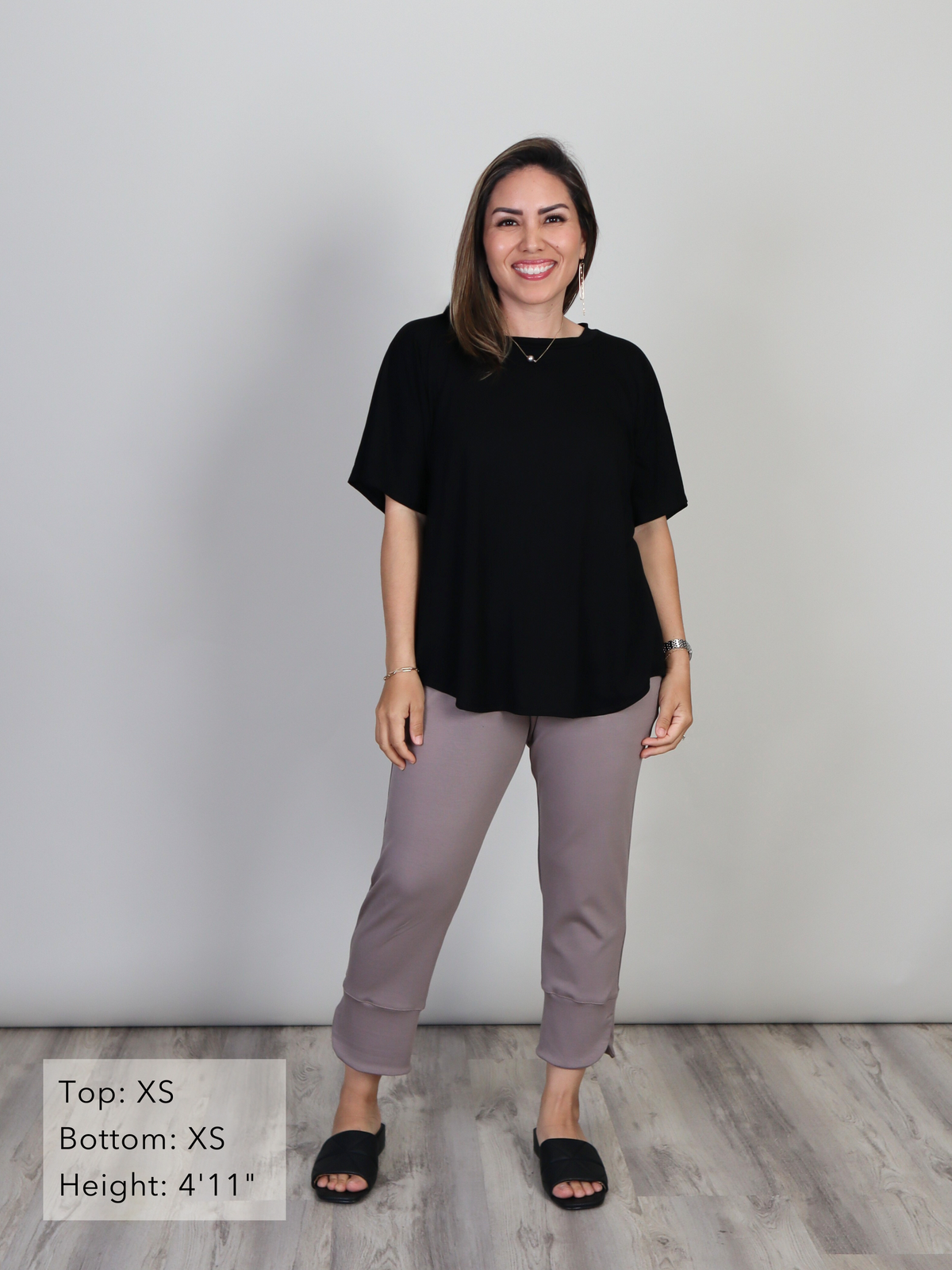Dayna Top - Black Rayon Jersey | Allison Izu