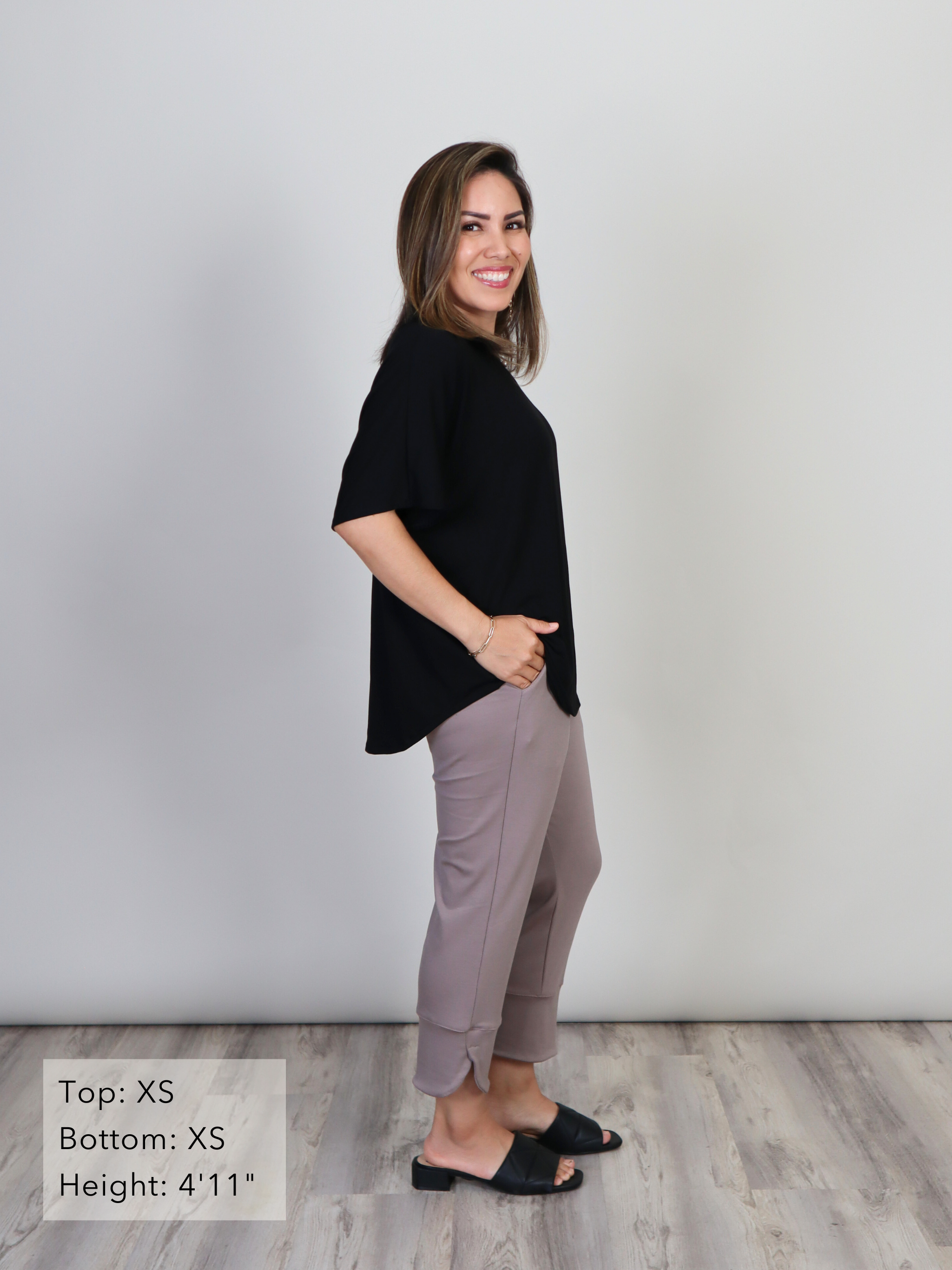 Dayna Top - Black Rayon Jersey