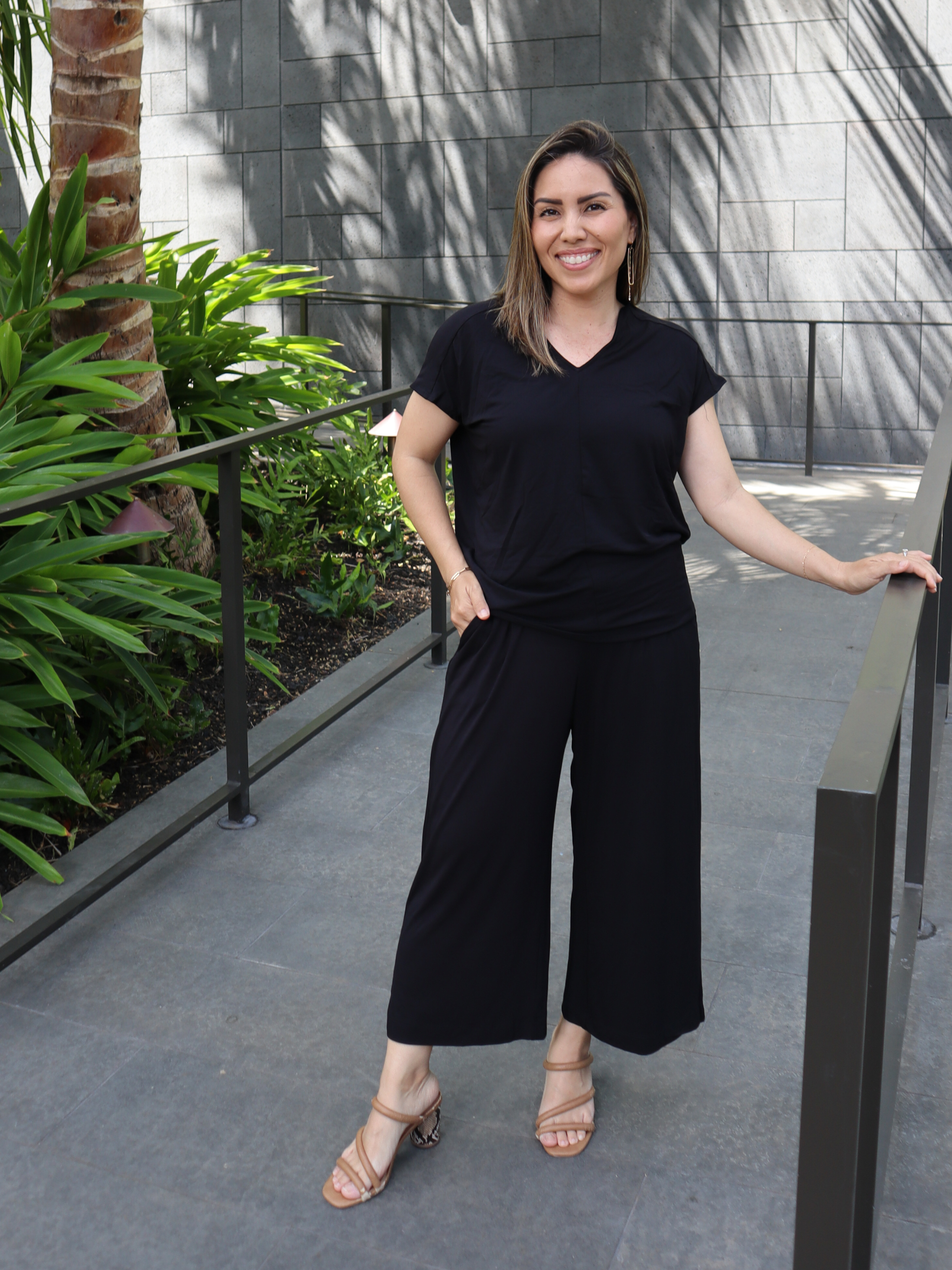 Ella Top - Black Rayon Jersey