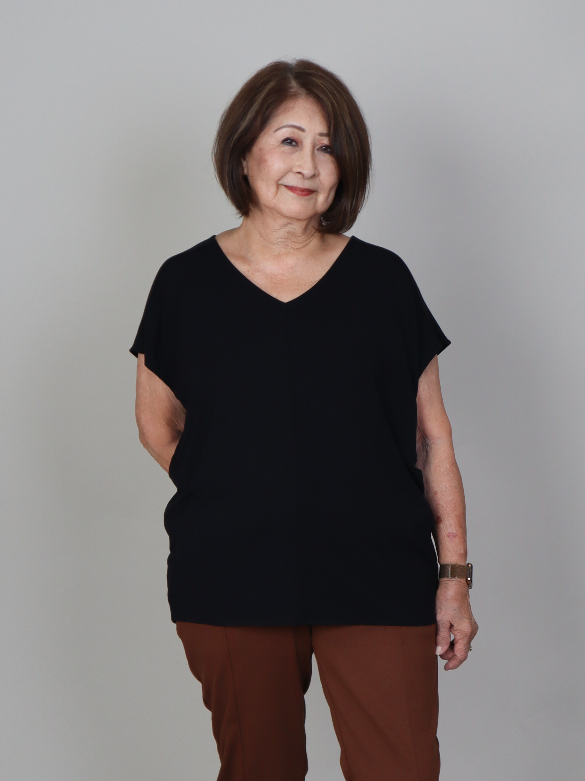 Ella Top - Black Rayon Jersey