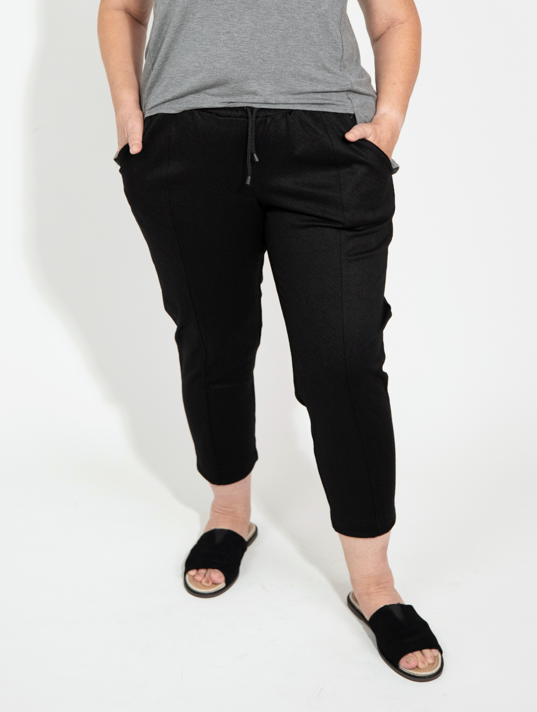 Brooklyn Pant - Black Bevel Ponte