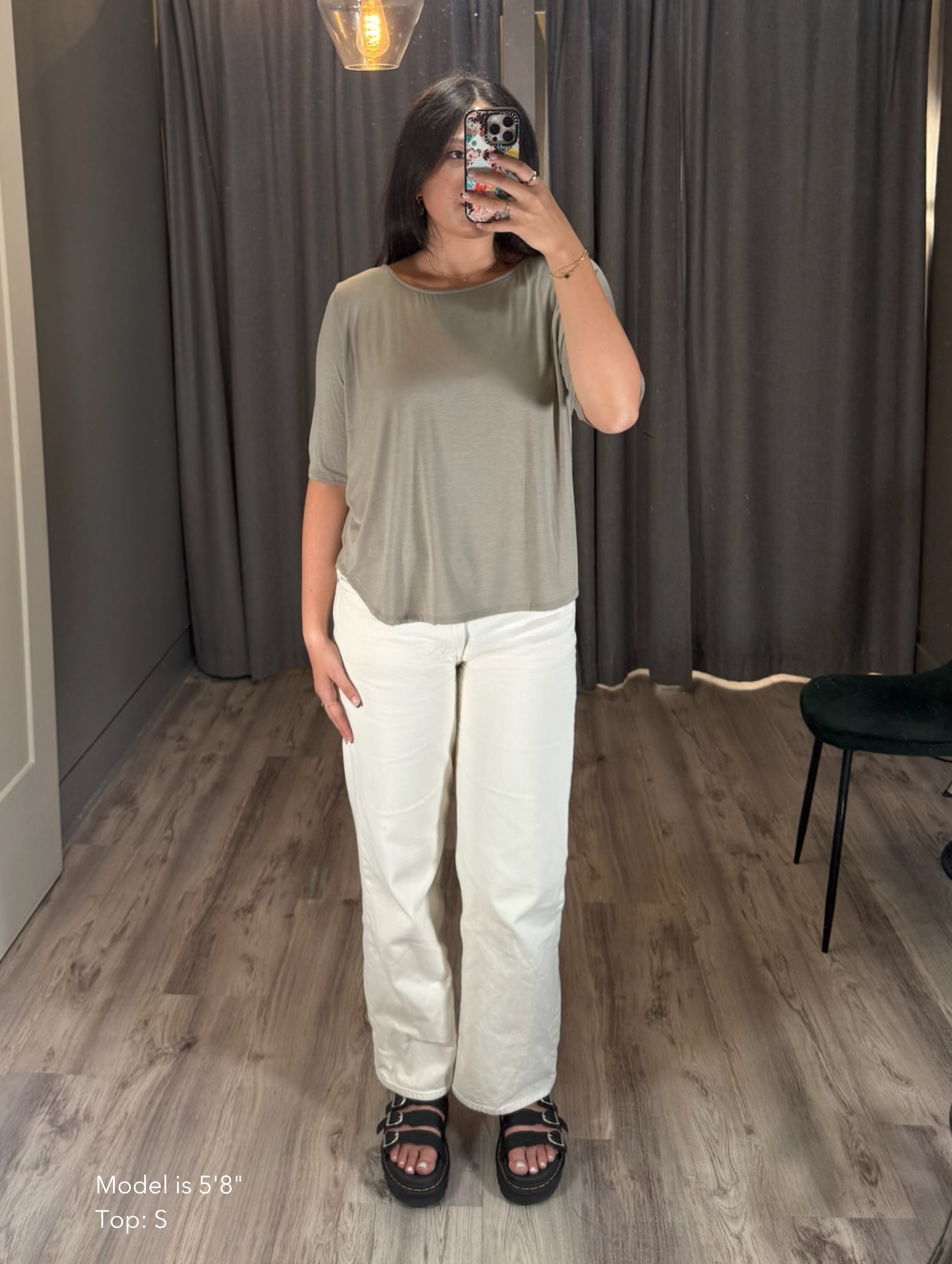 Hannah Top - Matcha Rayon Jersey