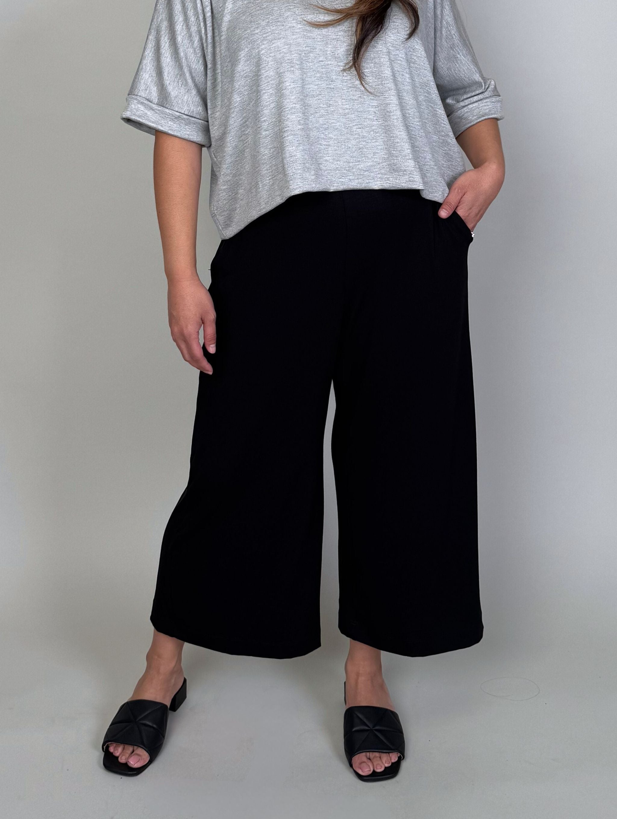 Milo Pant - Black Rayon Jersey