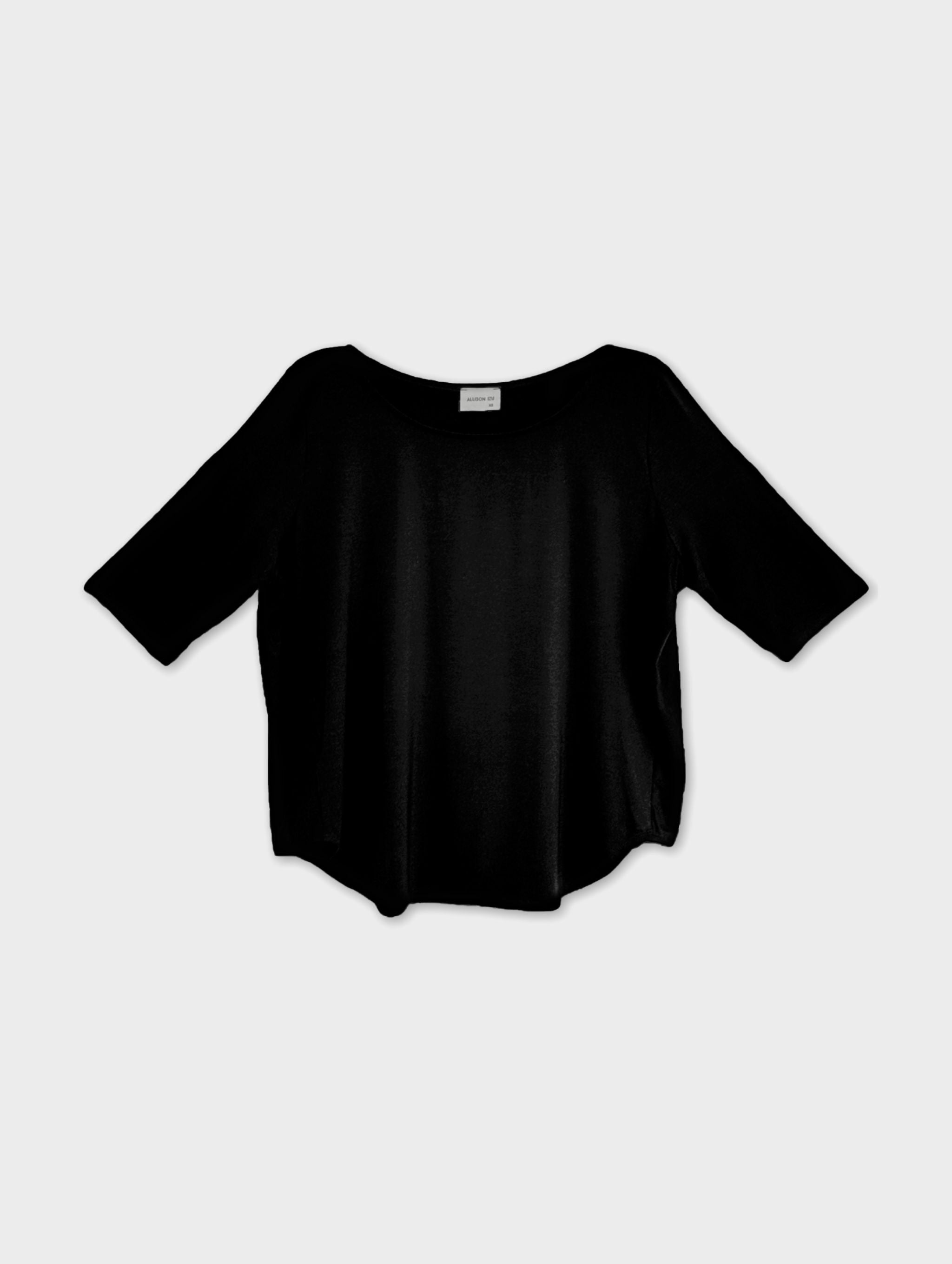 Hannah Top - Black Rayon Jersey