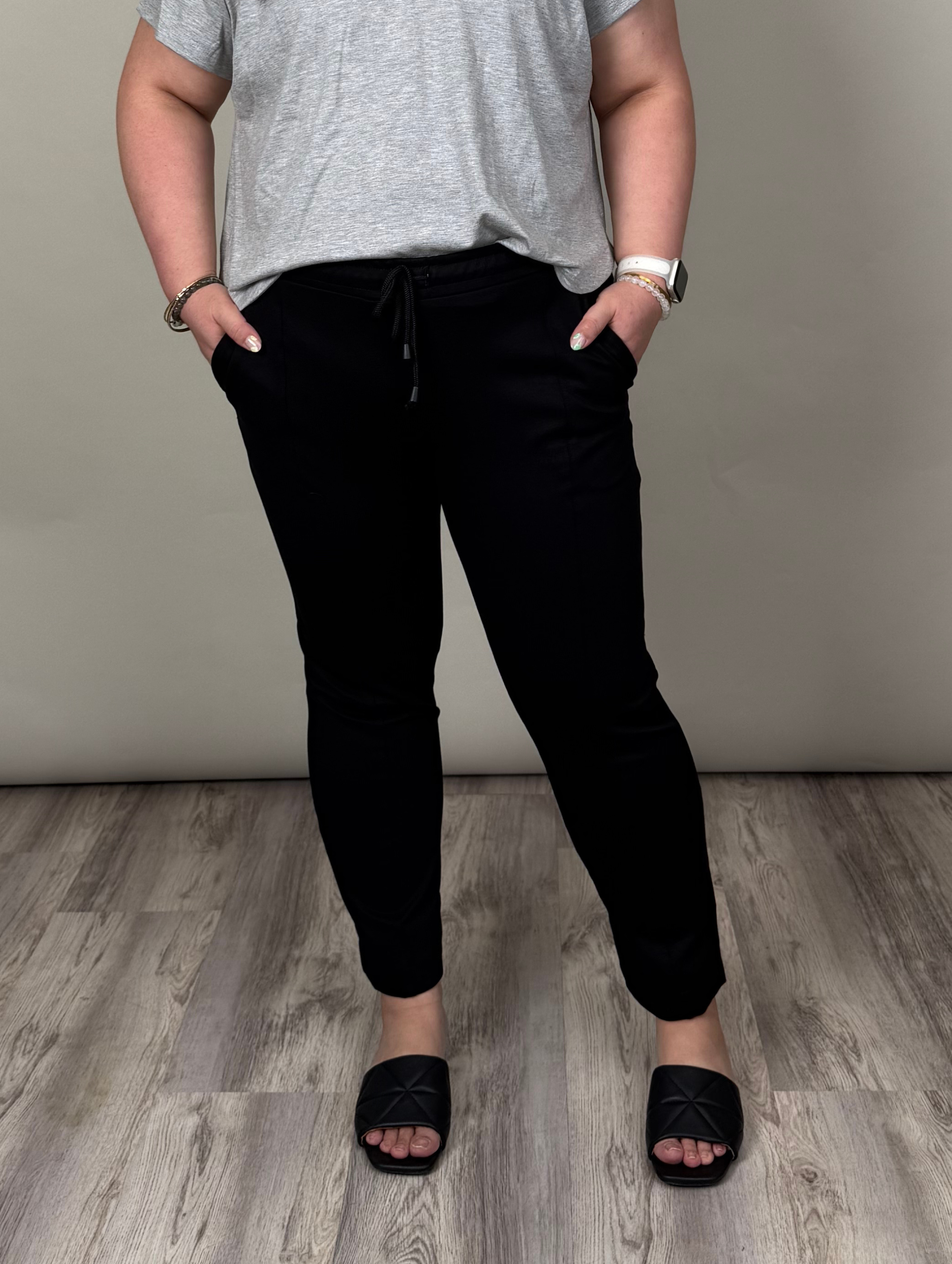 Brooklyn Pant - Black Twill Ponte