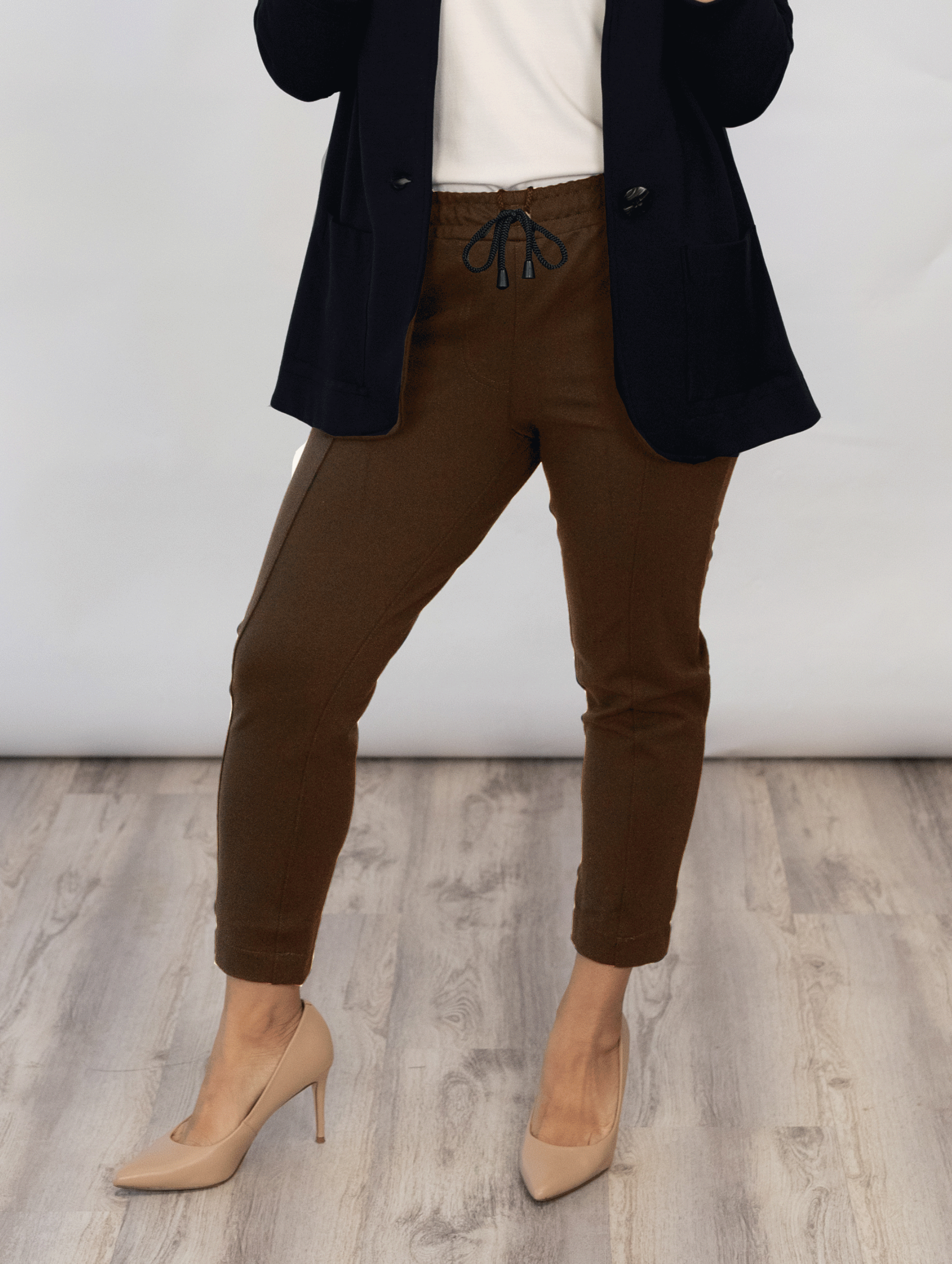 Brooklyn Pant - Toffee Twill Ponte
