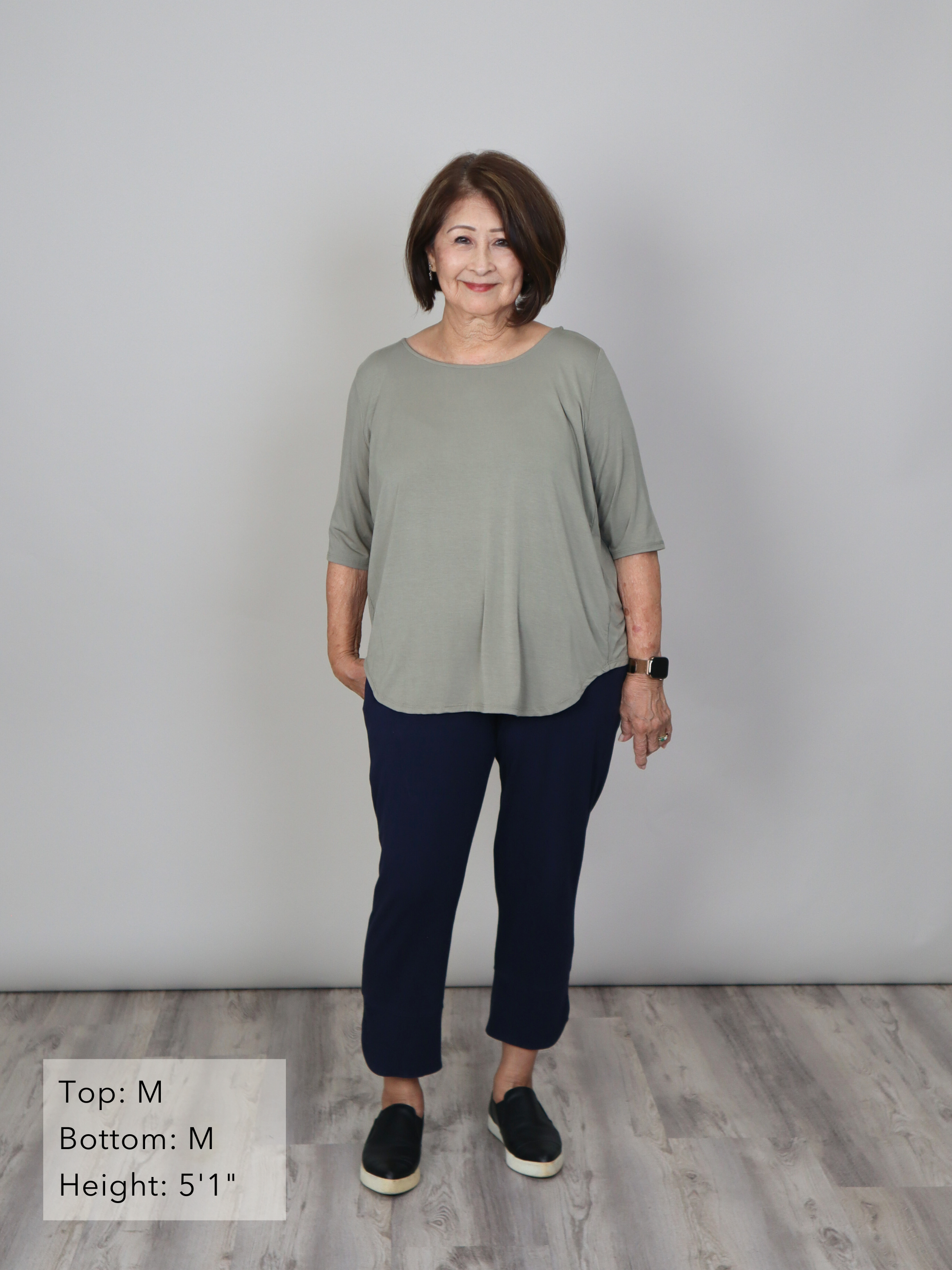 Hannah Top - Matcha Rayon Jersey