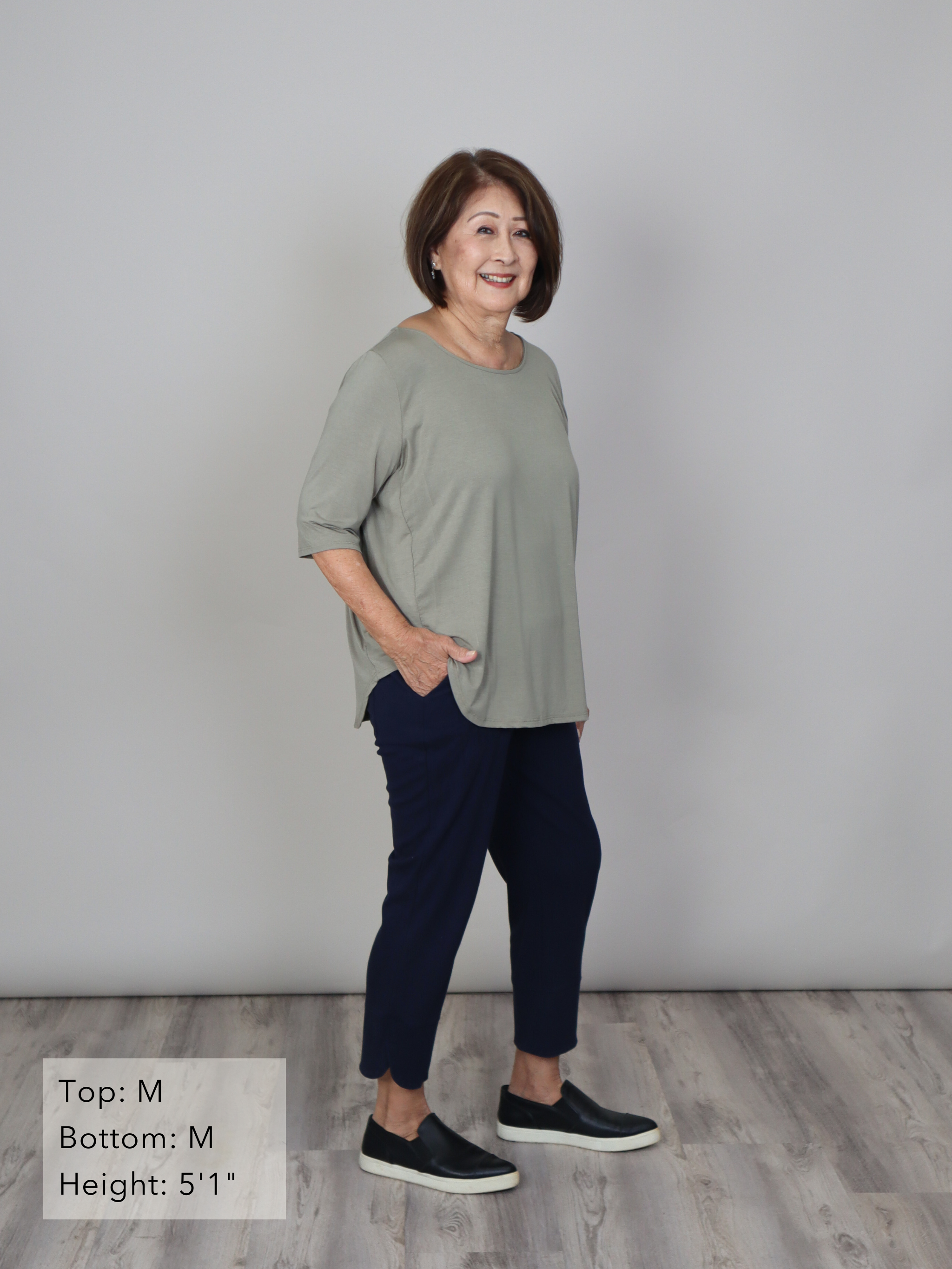 Hannah Top - Matcha Rayon Jersey