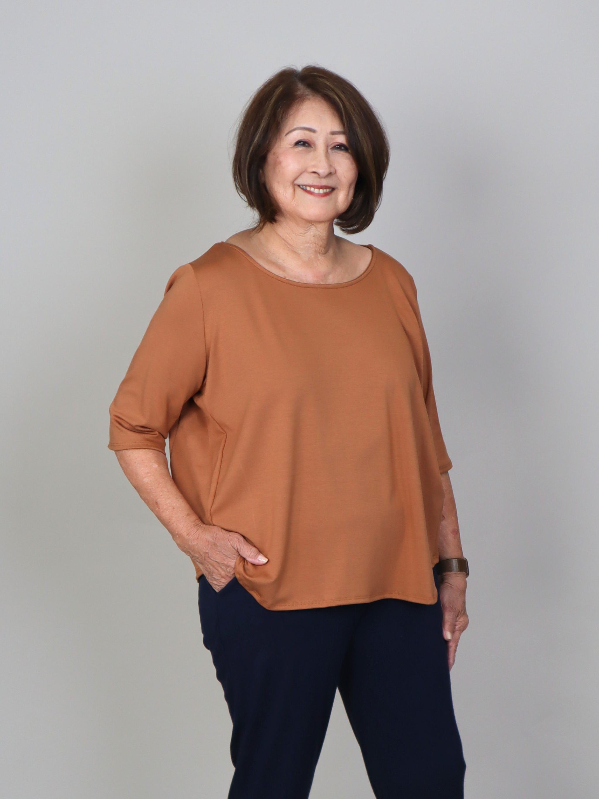 Hannah Top - Granola Soft Ponte