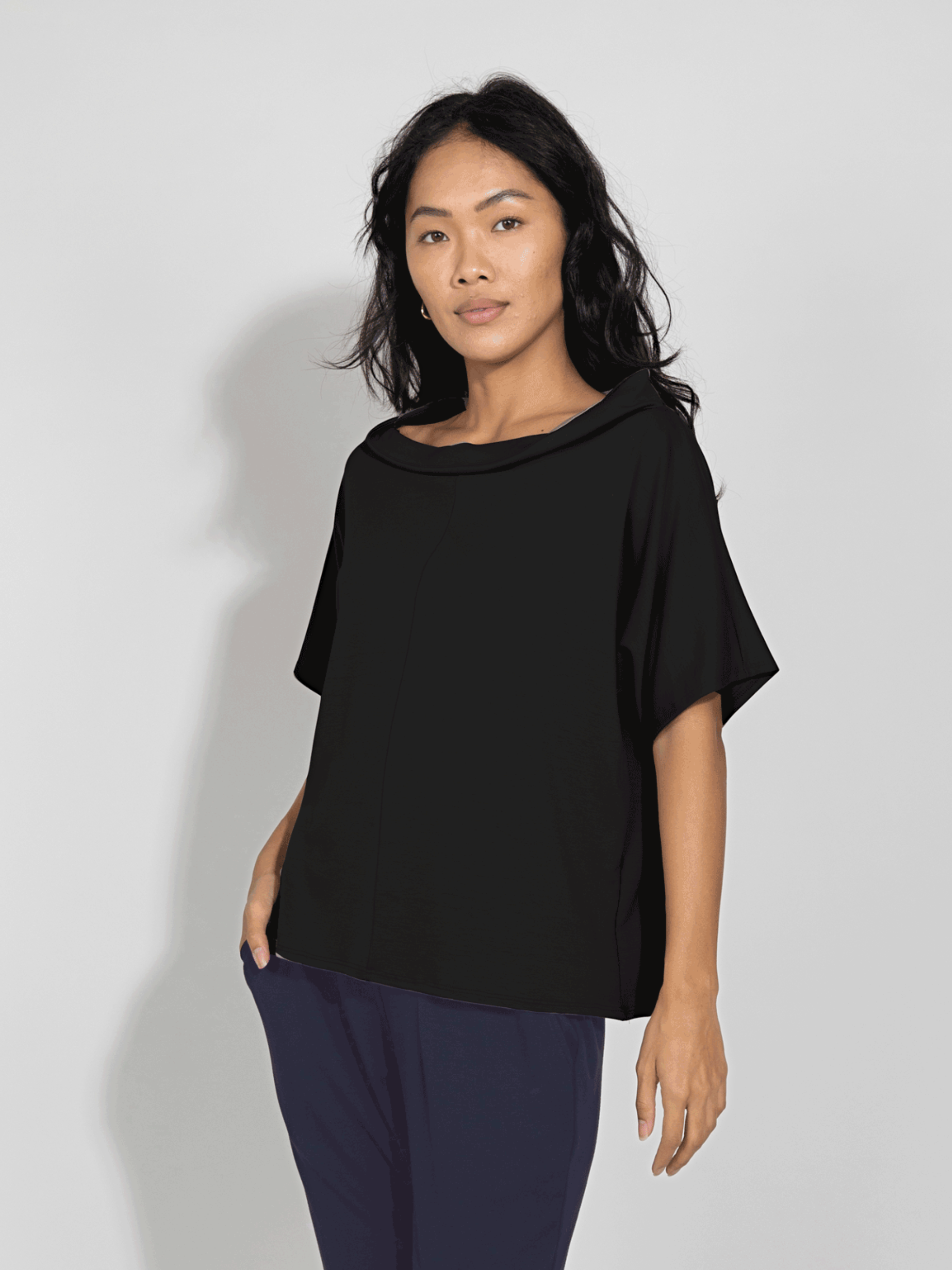 Audrey Top - Black Soft Ponte