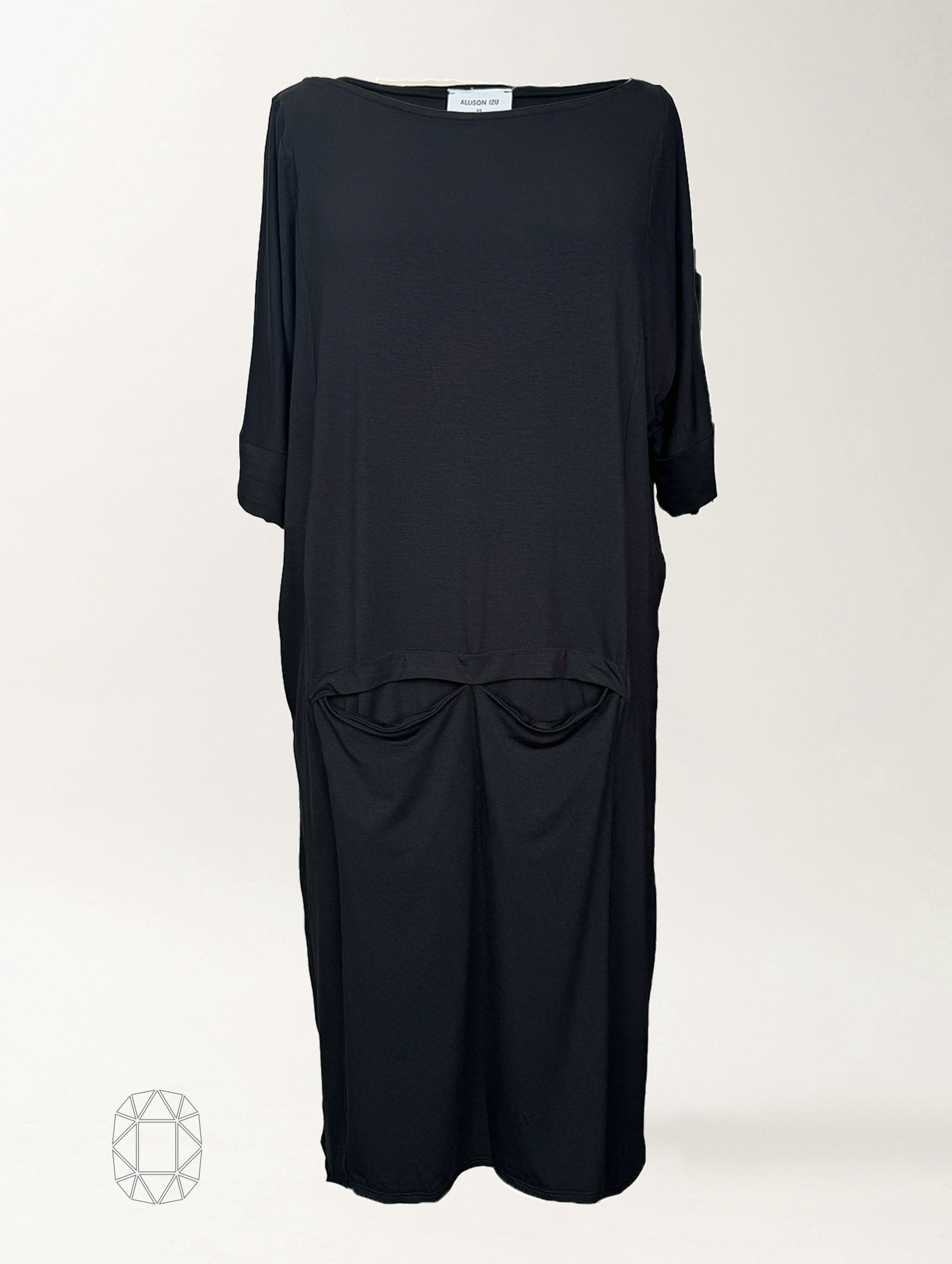 Danica Dress - Black Rayon Jersey