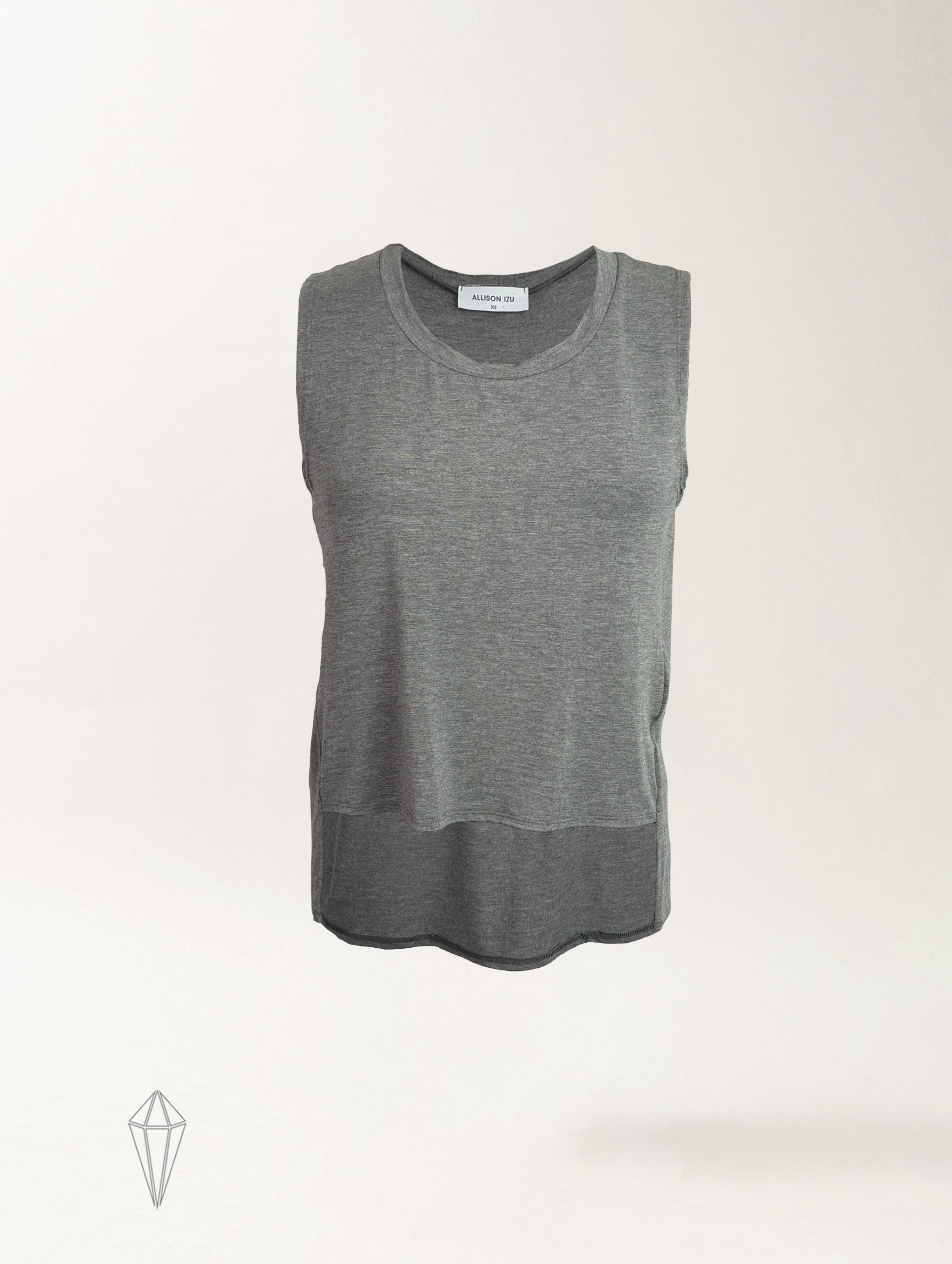 Max Tank - Charcoal Rayon Jersey