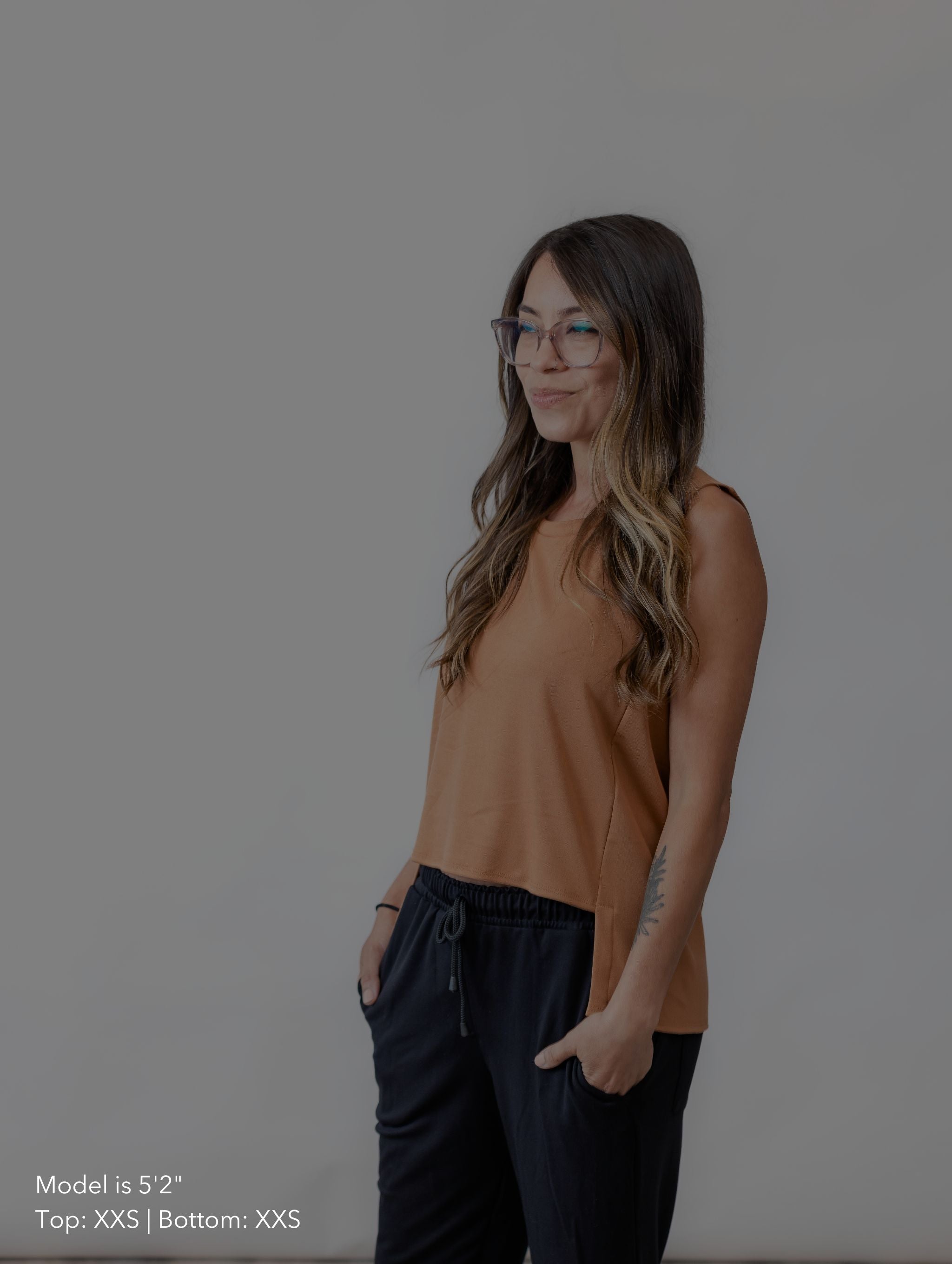 Max Tank - Charcoal Rayon Jersey