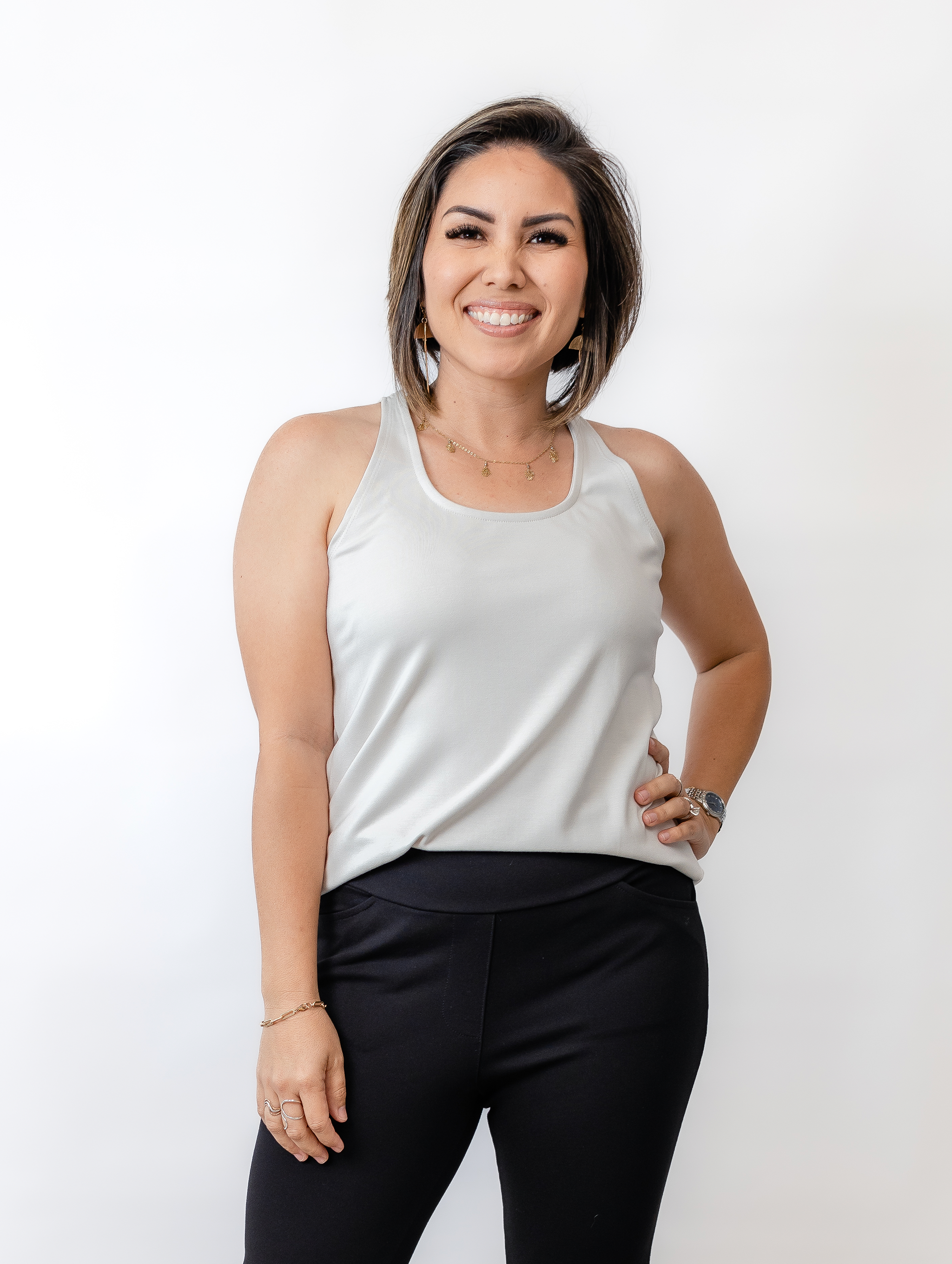 FINAL SALE: Tori Tank - Antique White Soft Ponte