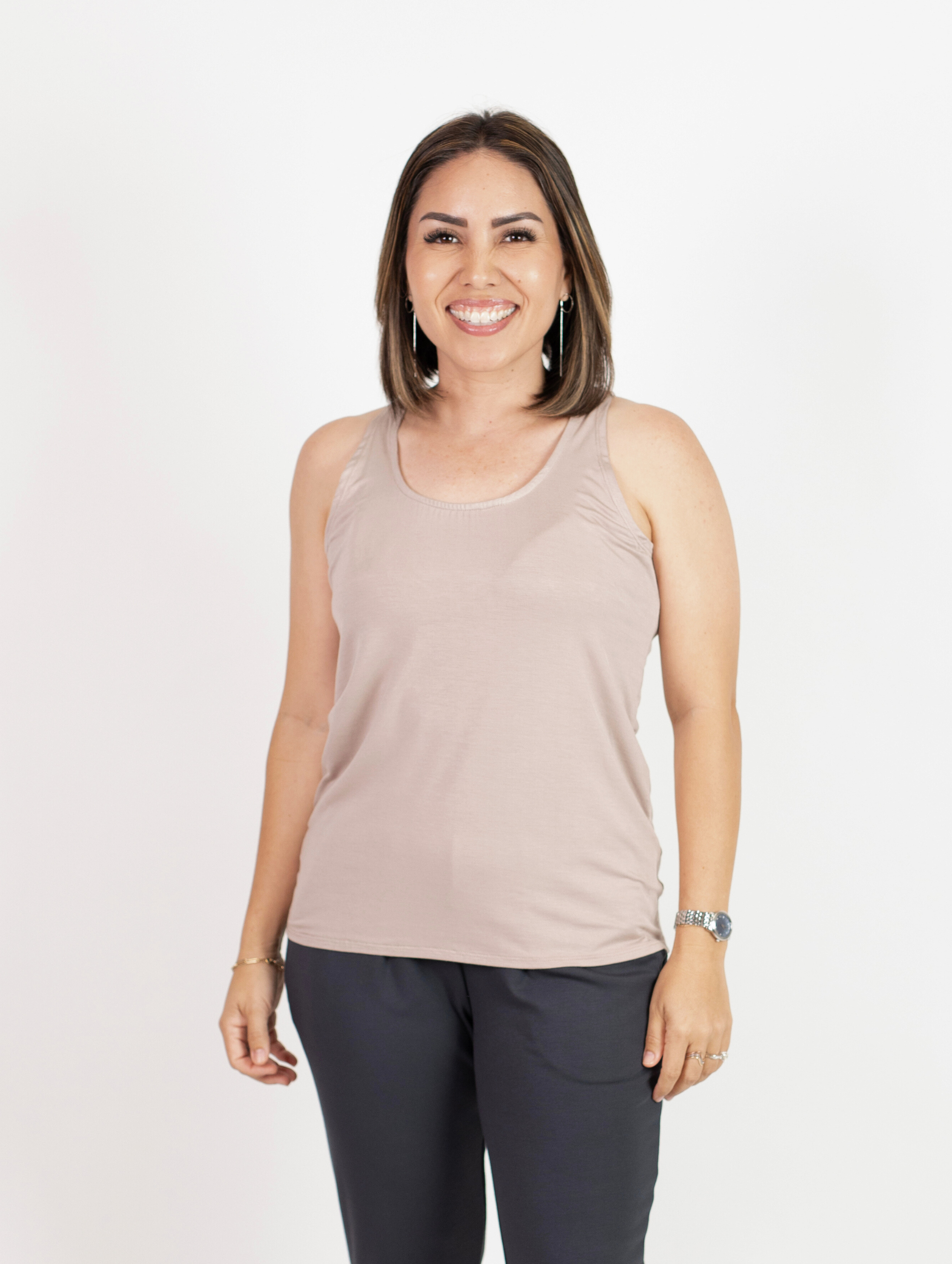 FINAL SALE: Tori Tank - Sandstone Rayon Jersey
