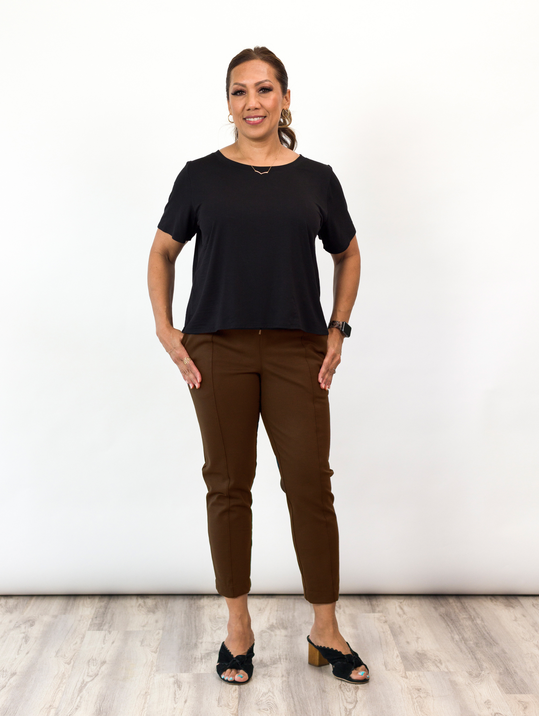Brooklyn Pant - Toffee Twill Ponte