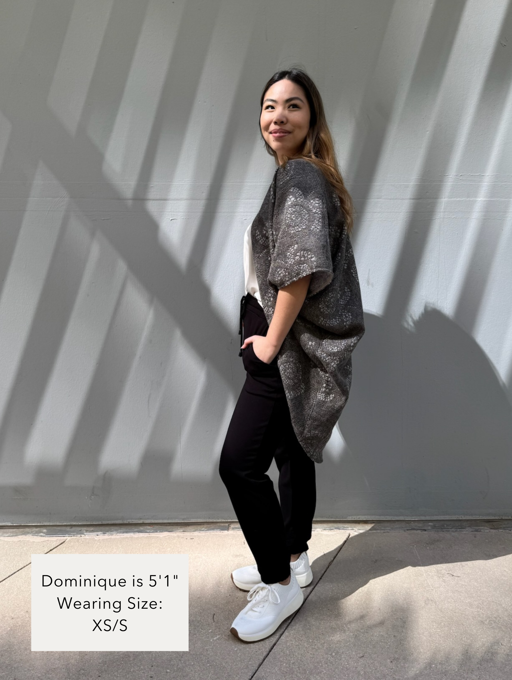 FINAL SALE: Norah Cover Up - Grey Sweater Lace