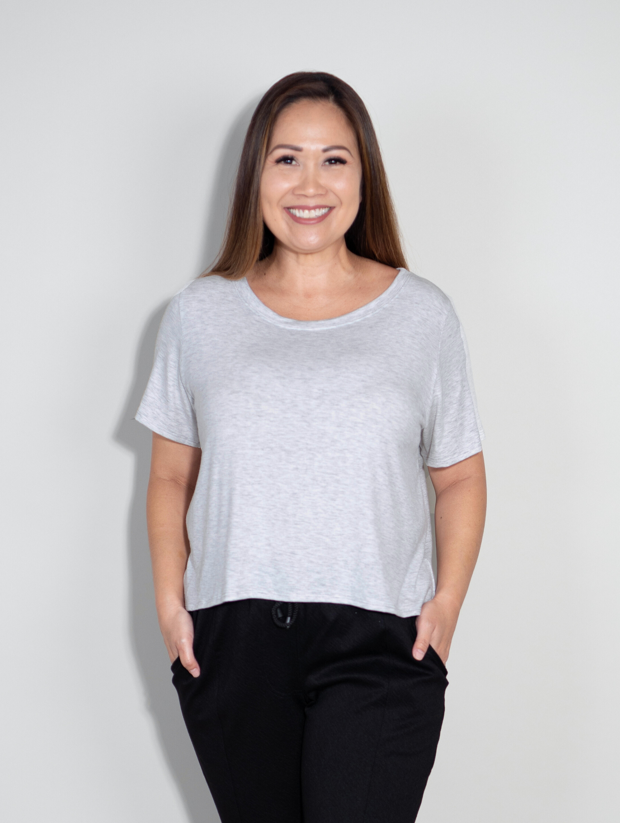 FINAL SALE: Emi Top - Heather Ash