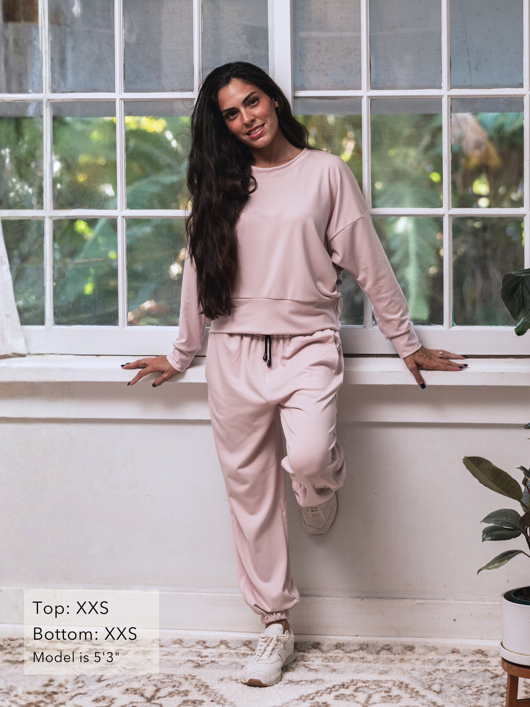 Gabby Sweatshirt - Rose Dust Soft Ponte