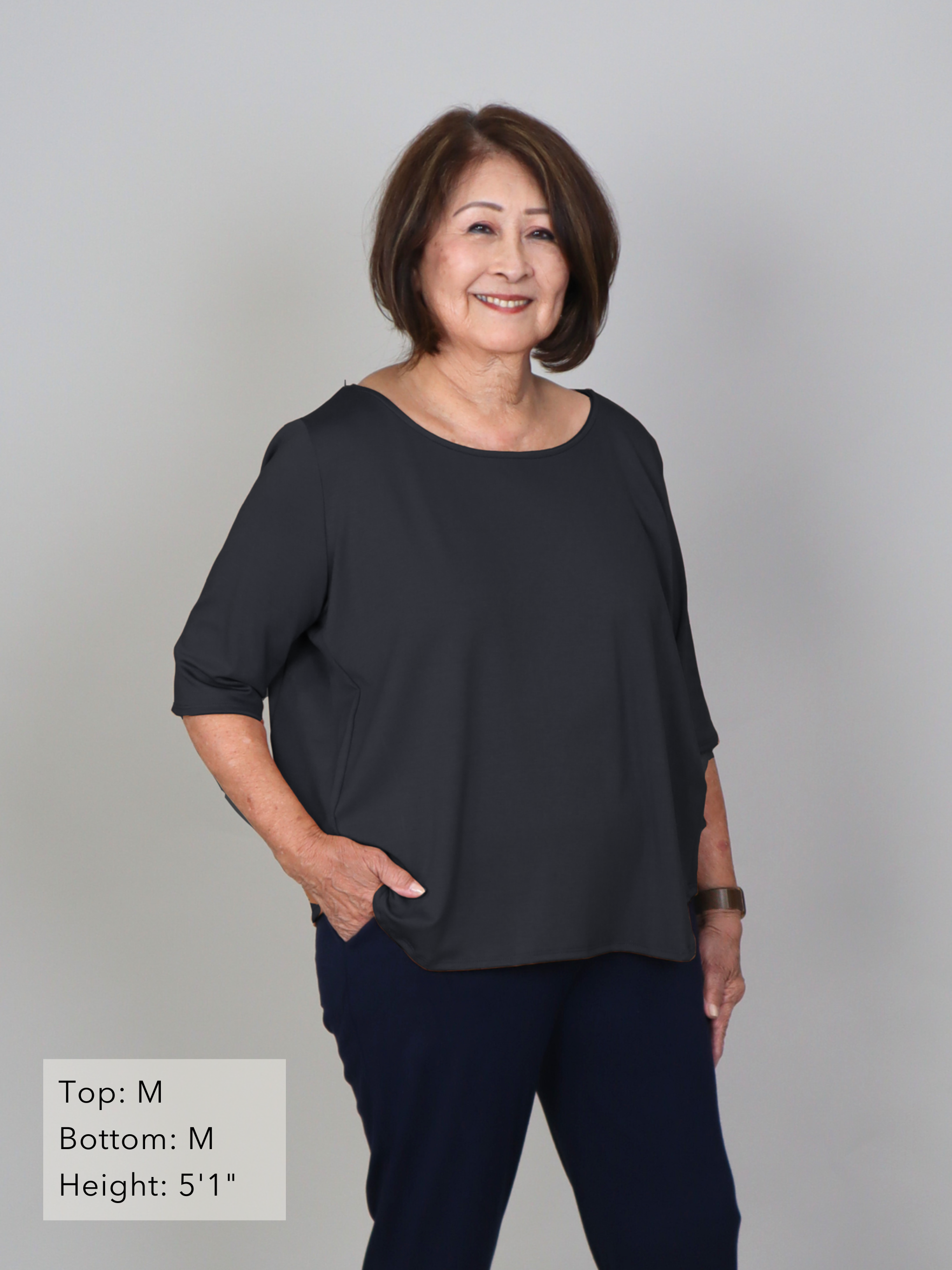 Hannah Top - Washed Black