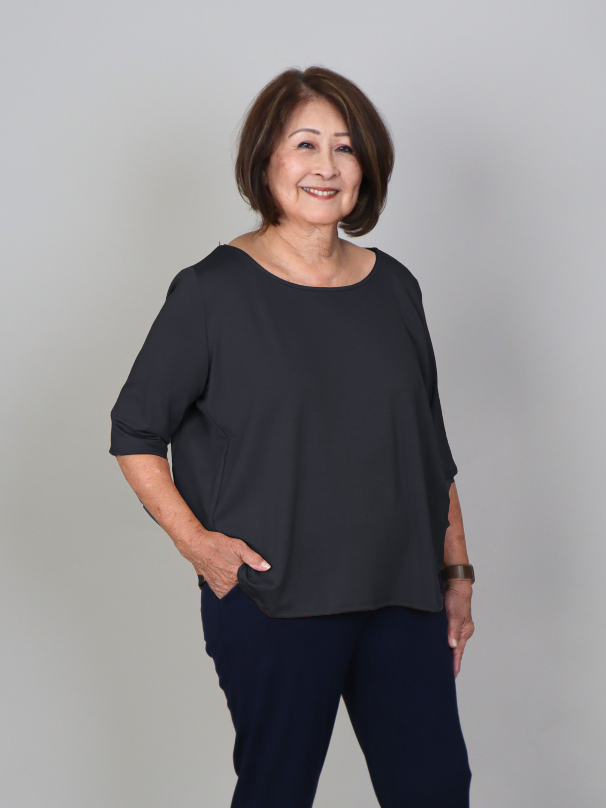 Hannah Top - Washed Black