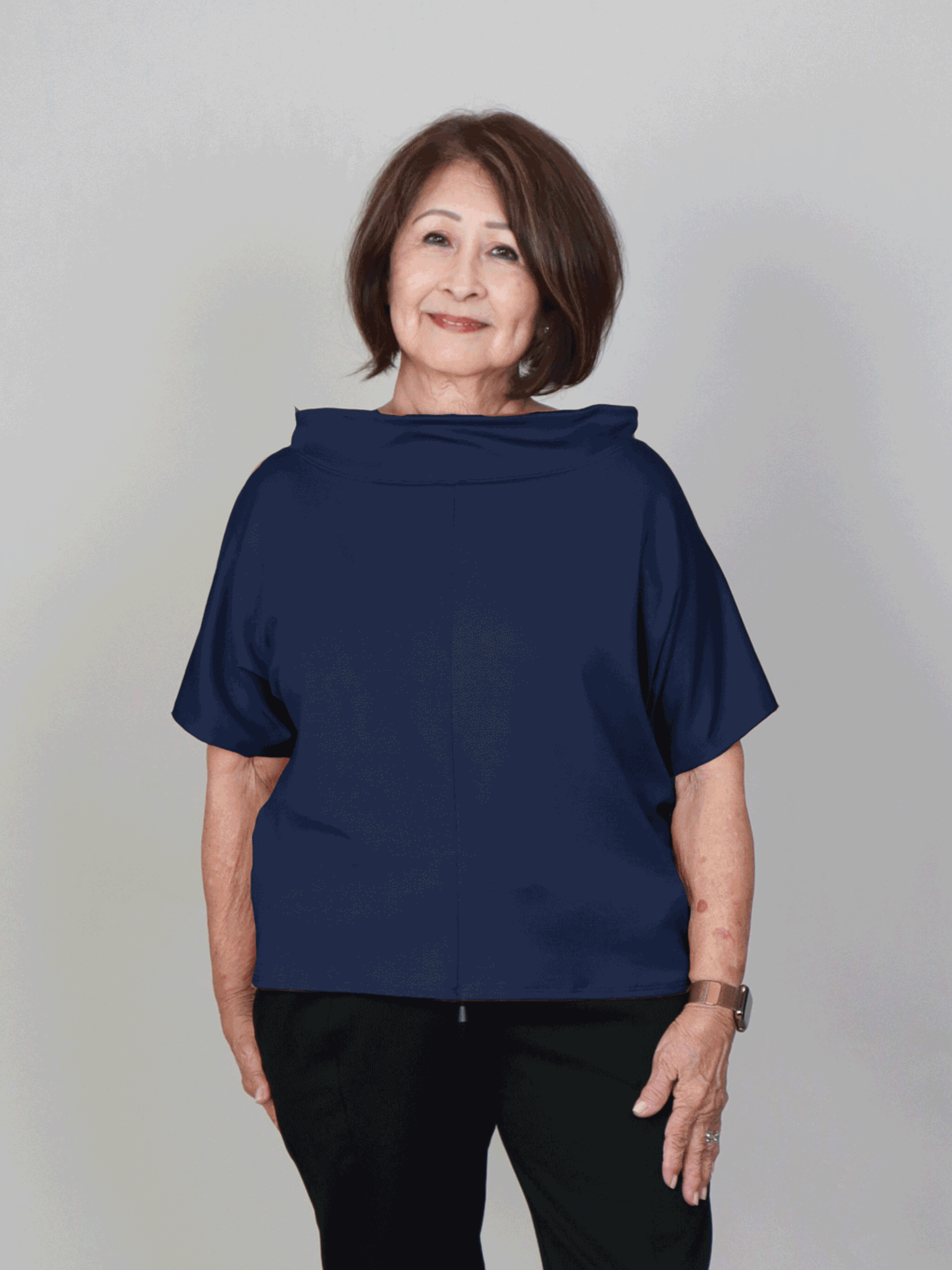 Audrey Top - Midnight Soft Ponte