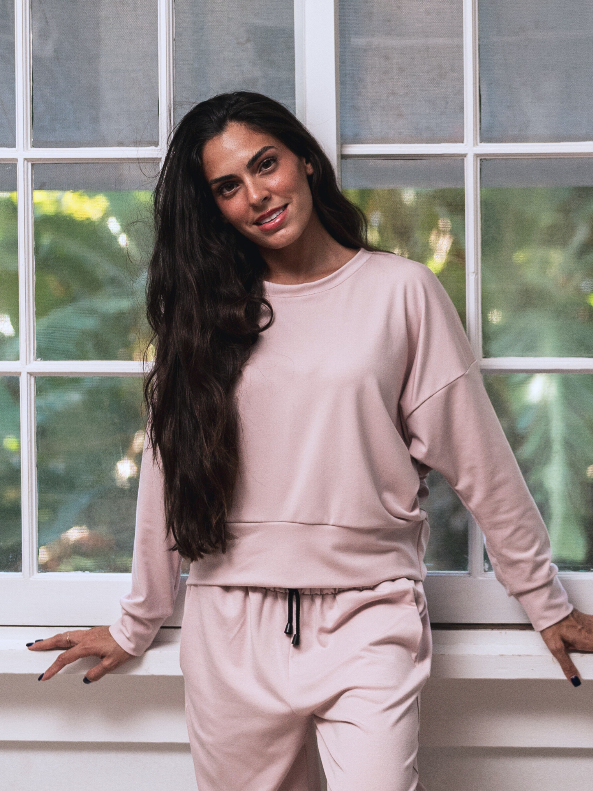Gabby Sweatshirt - Rose Dust Soft Ponte