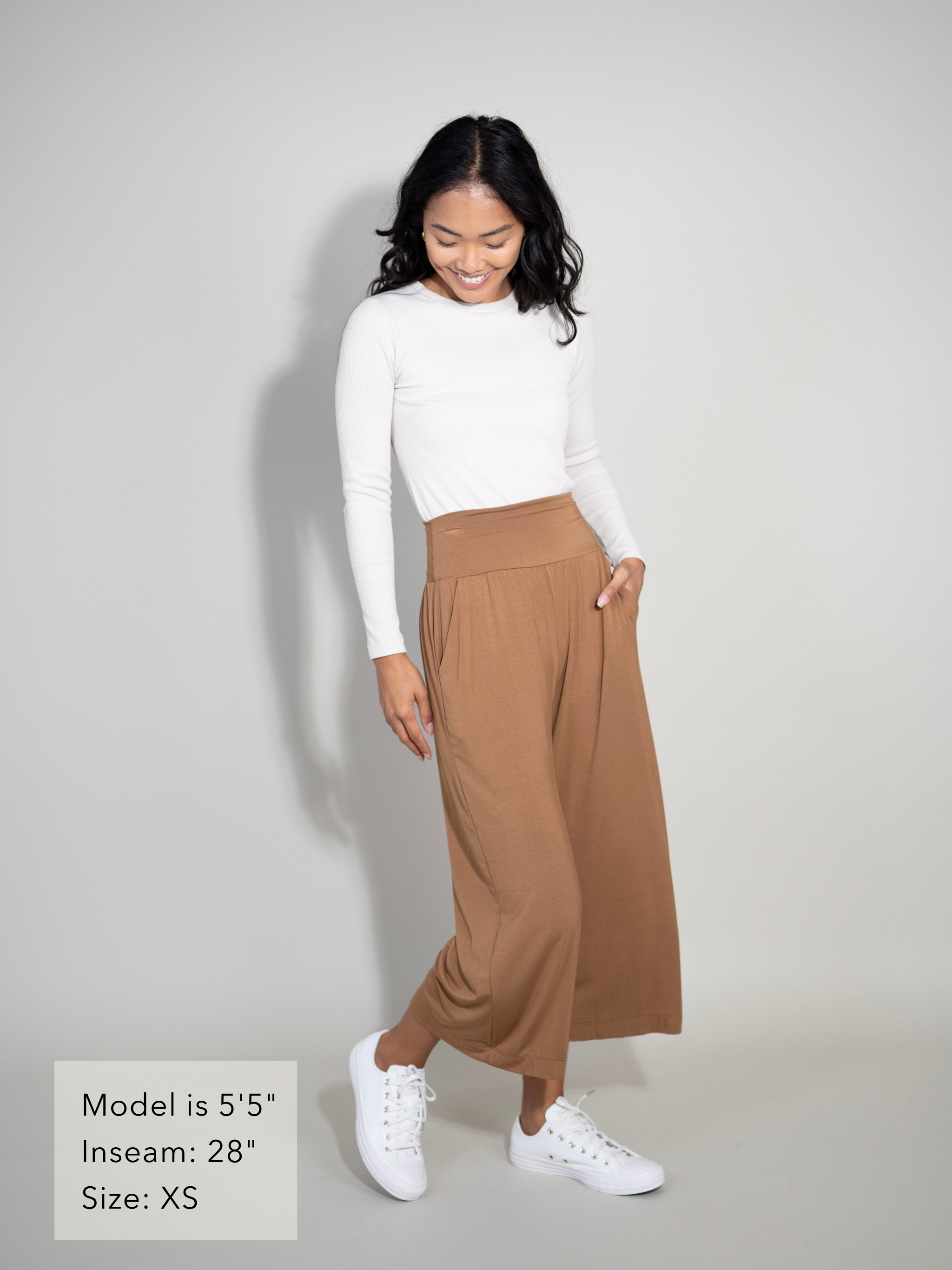 Milo Pant - Caramel Rayon Jersey