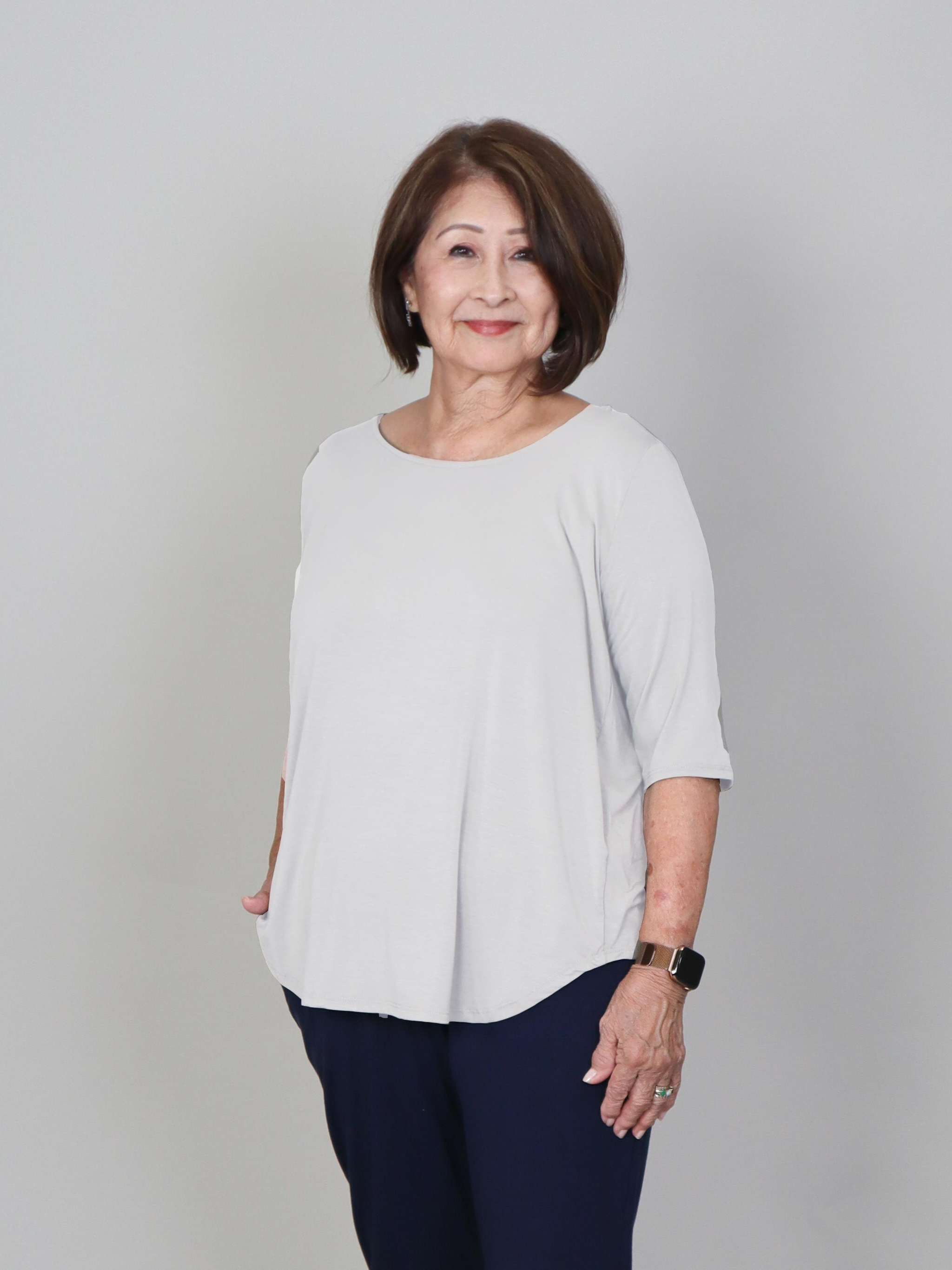 Hannah Top - Sand Rayon Jersey
