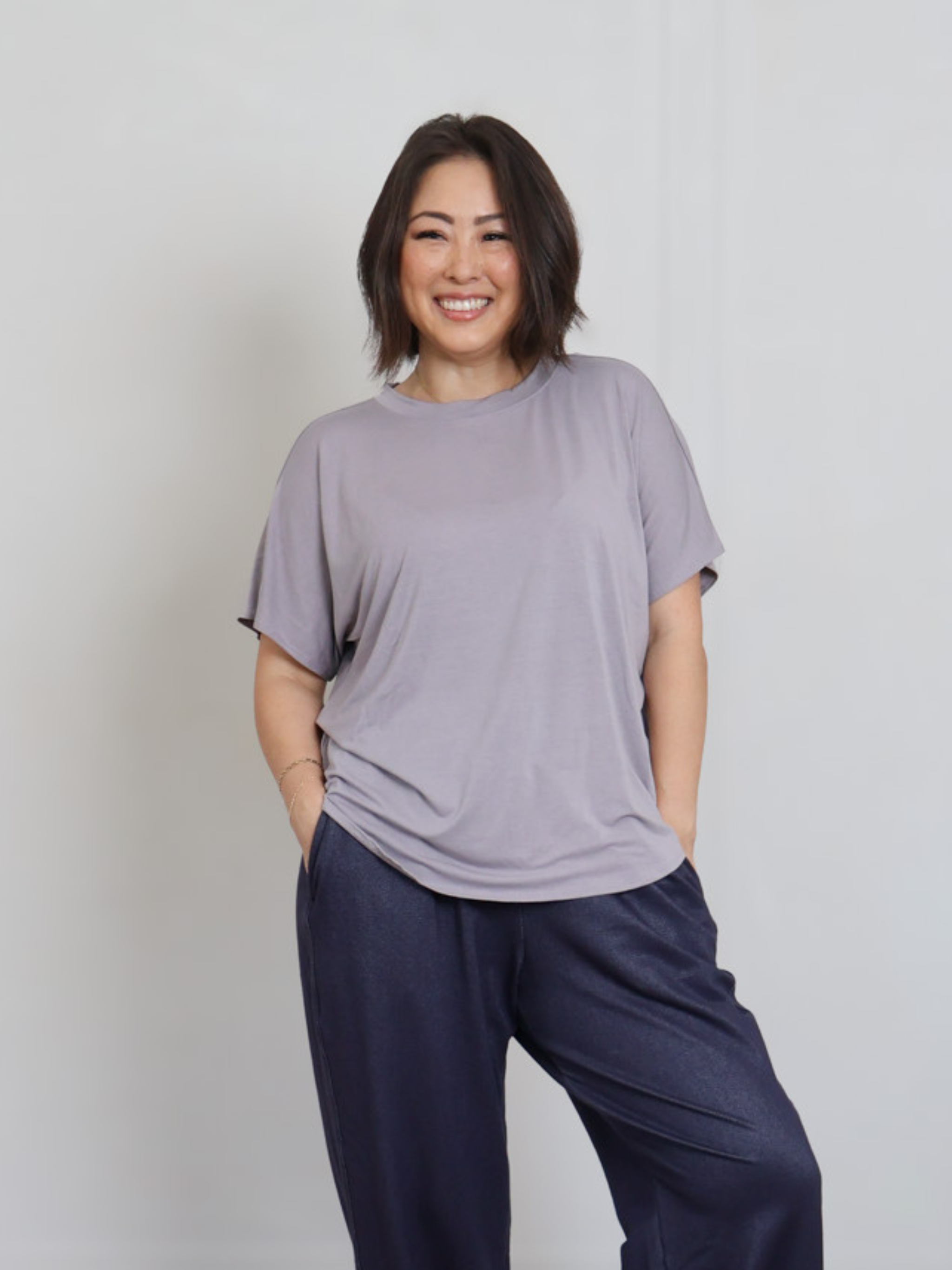 Dayna Top - Oversized Crew Neck Top | Allison Izu